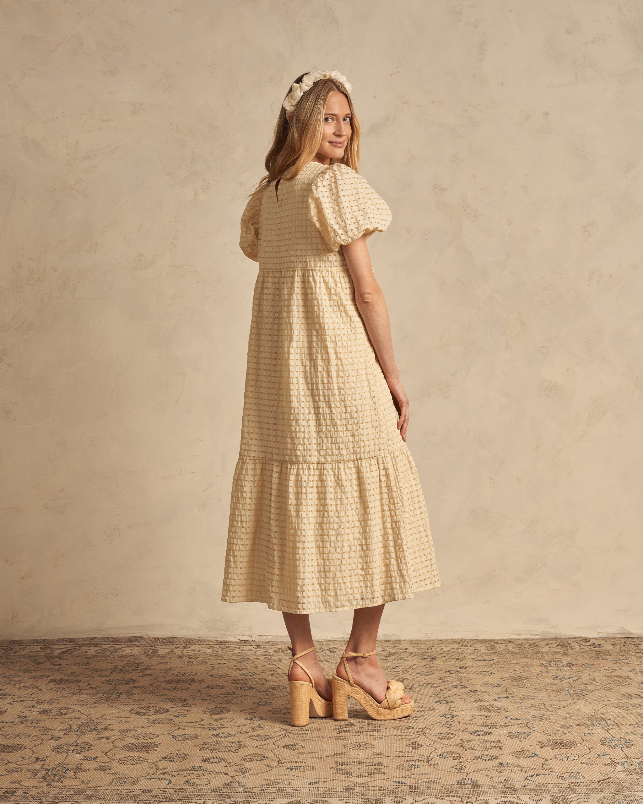 Claire Dress | Lemon Check