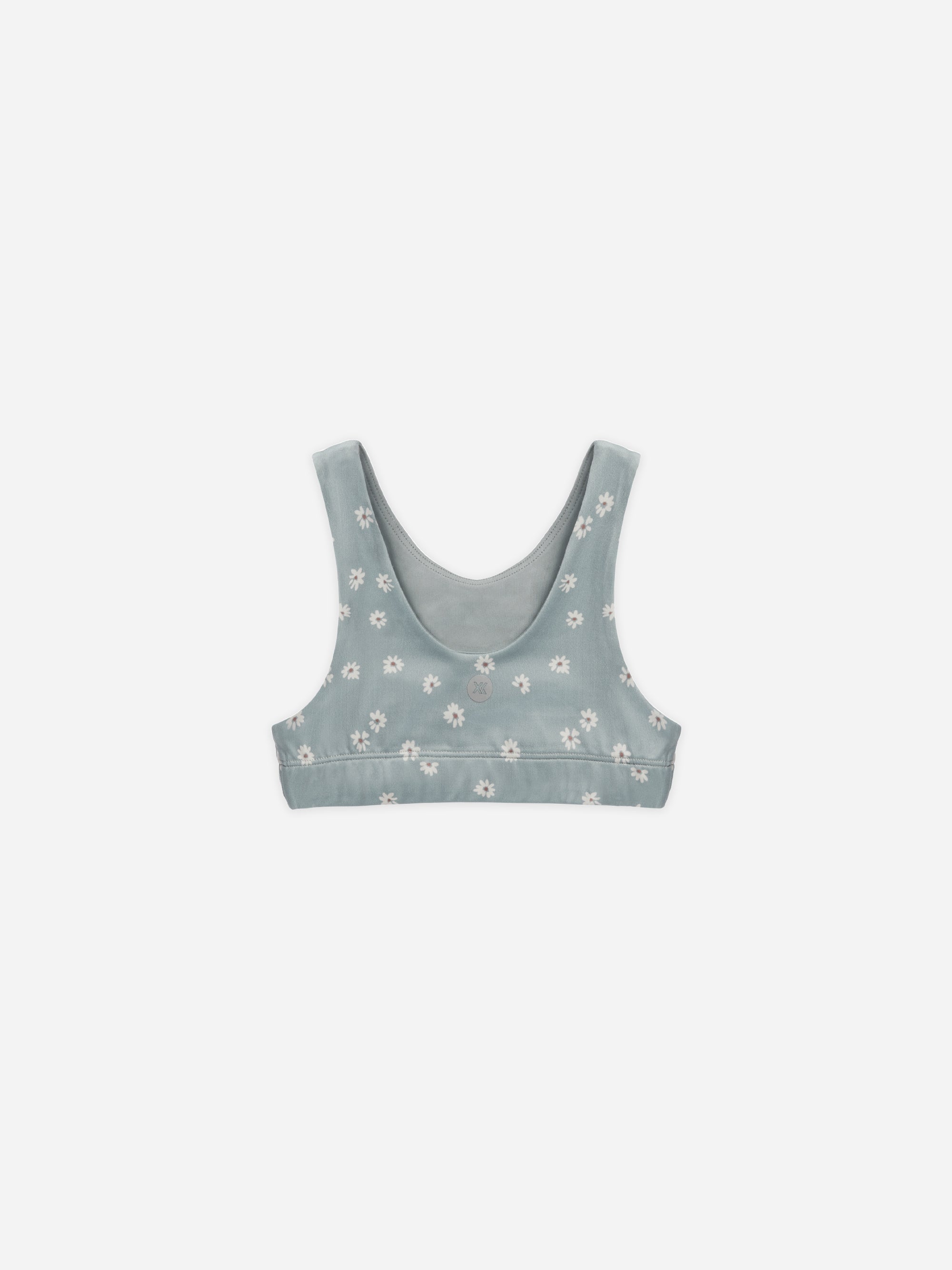 Longline Bra || Blue Daisy