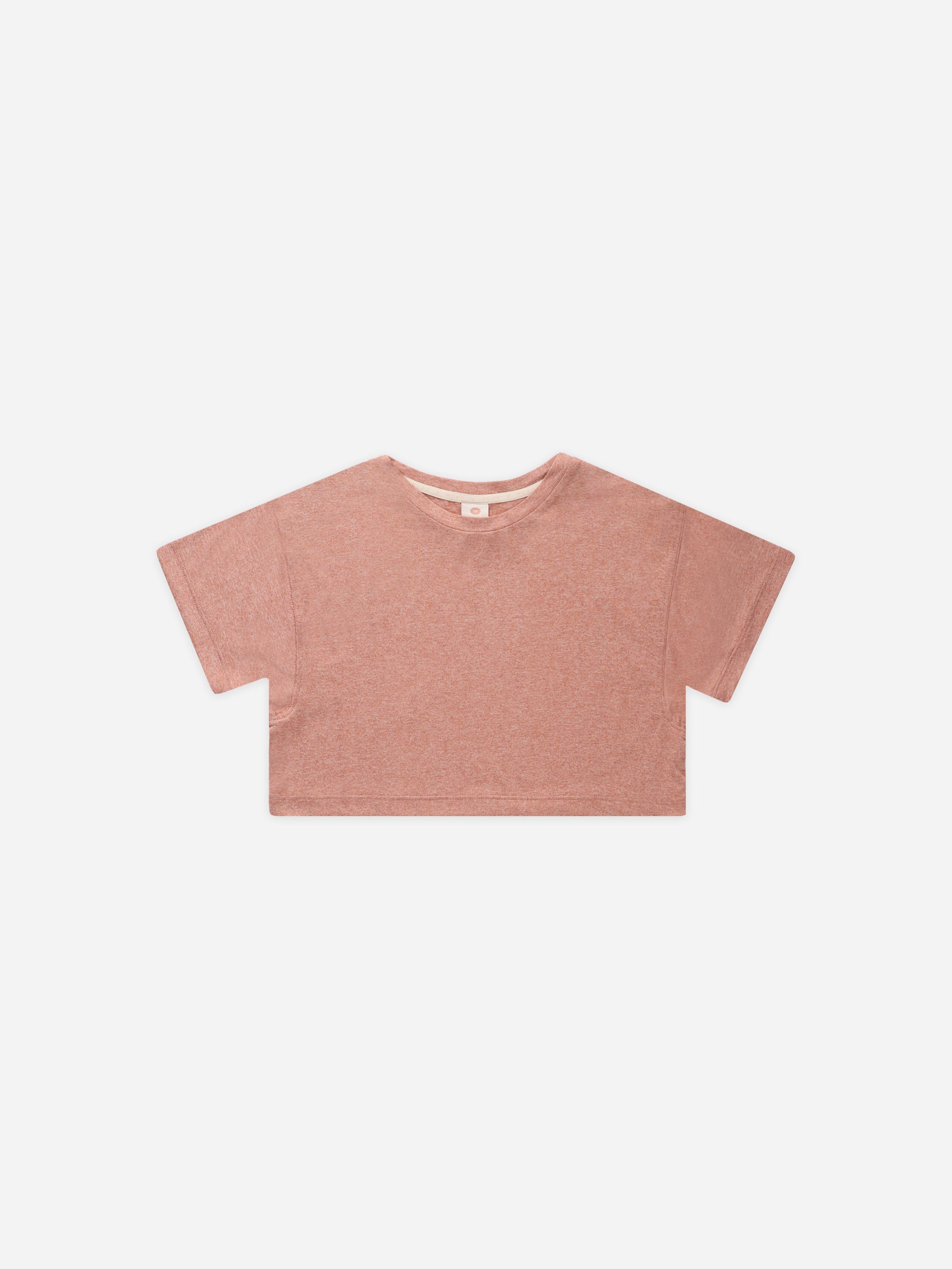 Tech Crop Tee || Heathered Lipstick