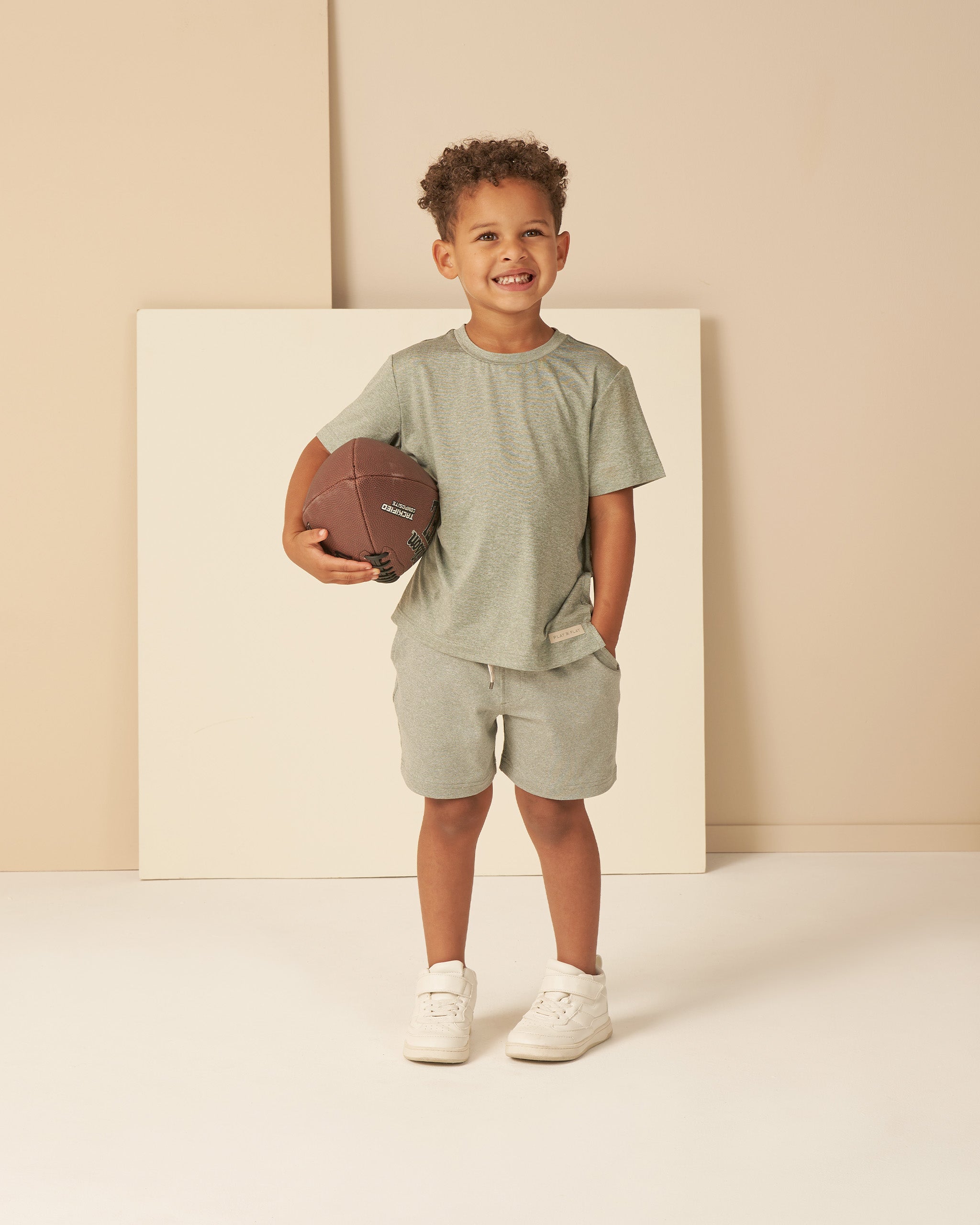 Oceanside Tech Short || Seafoam - Rylee + Cru | Kids Clothes | Trendy Baby Clothes | Modern Infant Outfits |