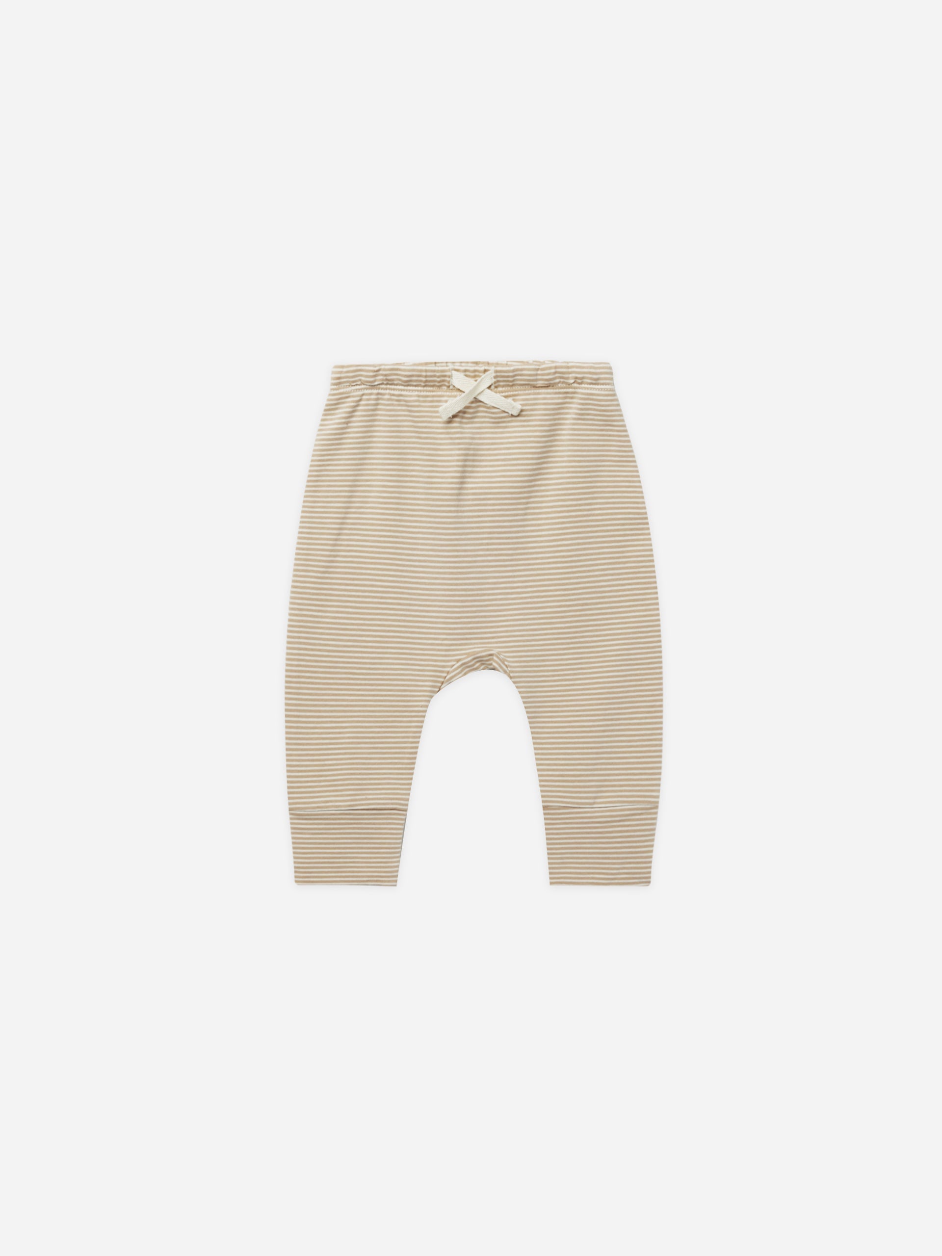 Drawstring Pant || Latte Micro Stripe - Rylee + Cru | Kids Clothes | Trendy Baby Clothes | Modern Infant Outfits |