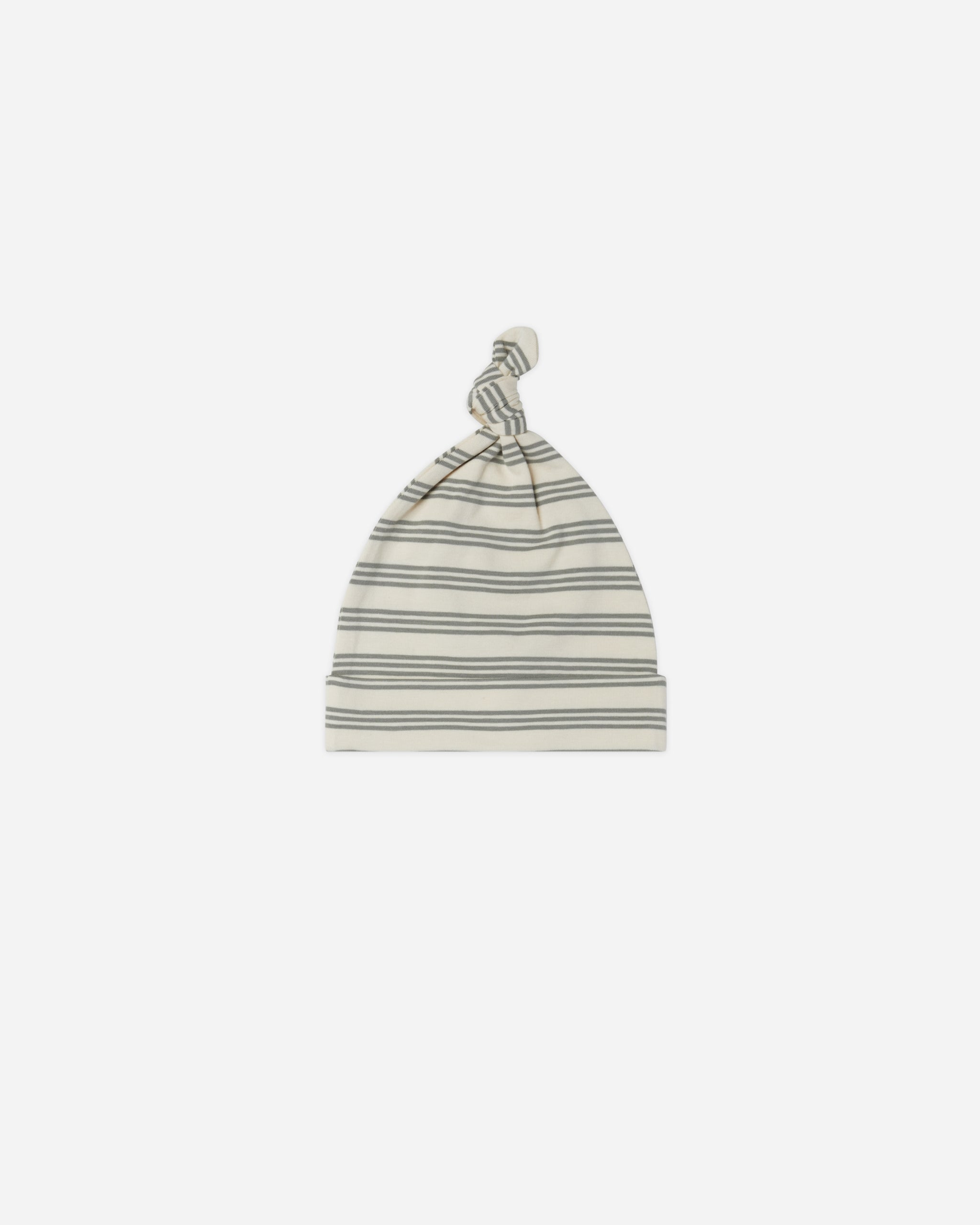 Knotted Baby Hat || Basil Stripe
