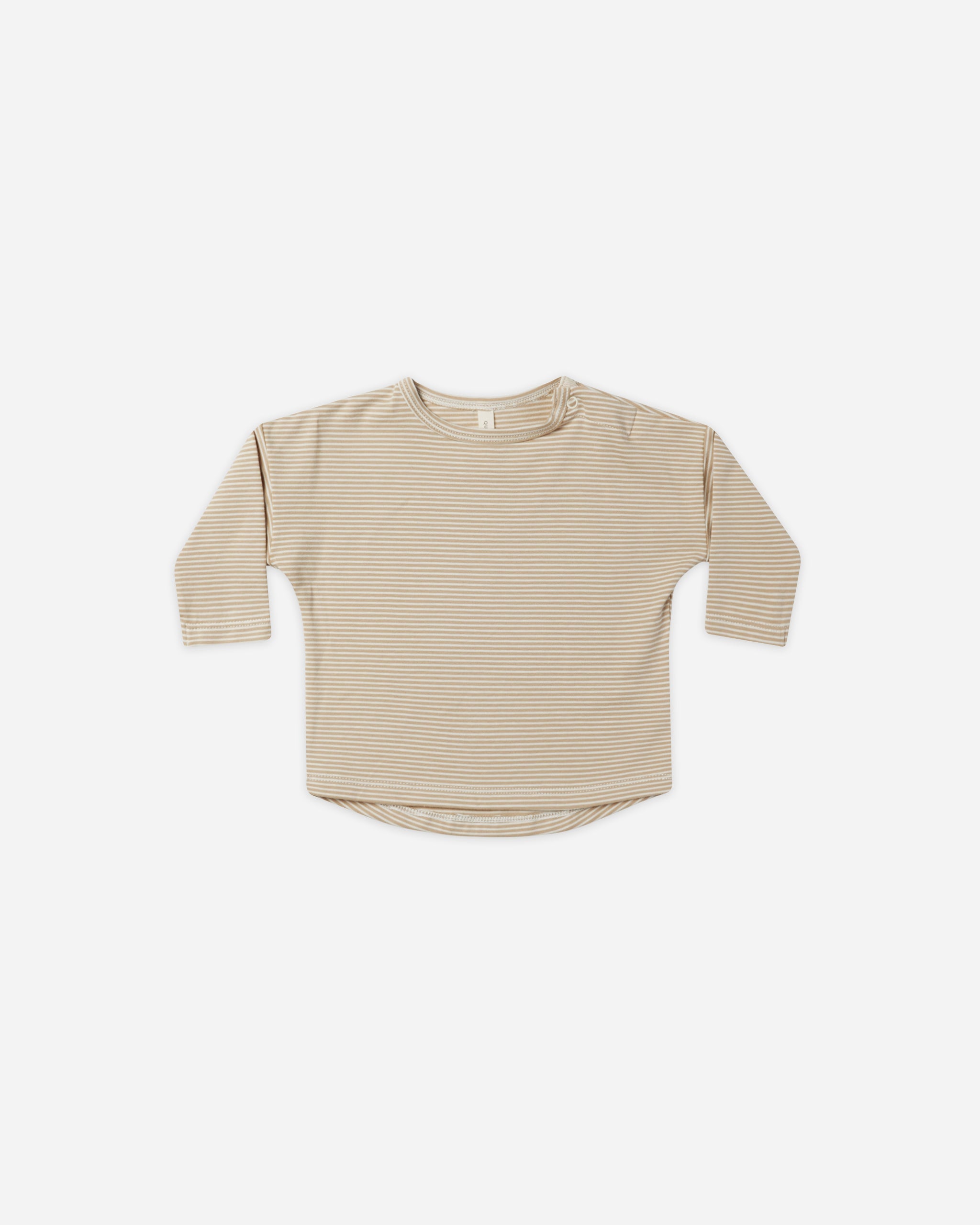 Long Sleeve Tee || Latte Micro Stripe - Rylee + Cru | Kids Clothes | Trendy Baby Clothes | Modern Infant Outfits |