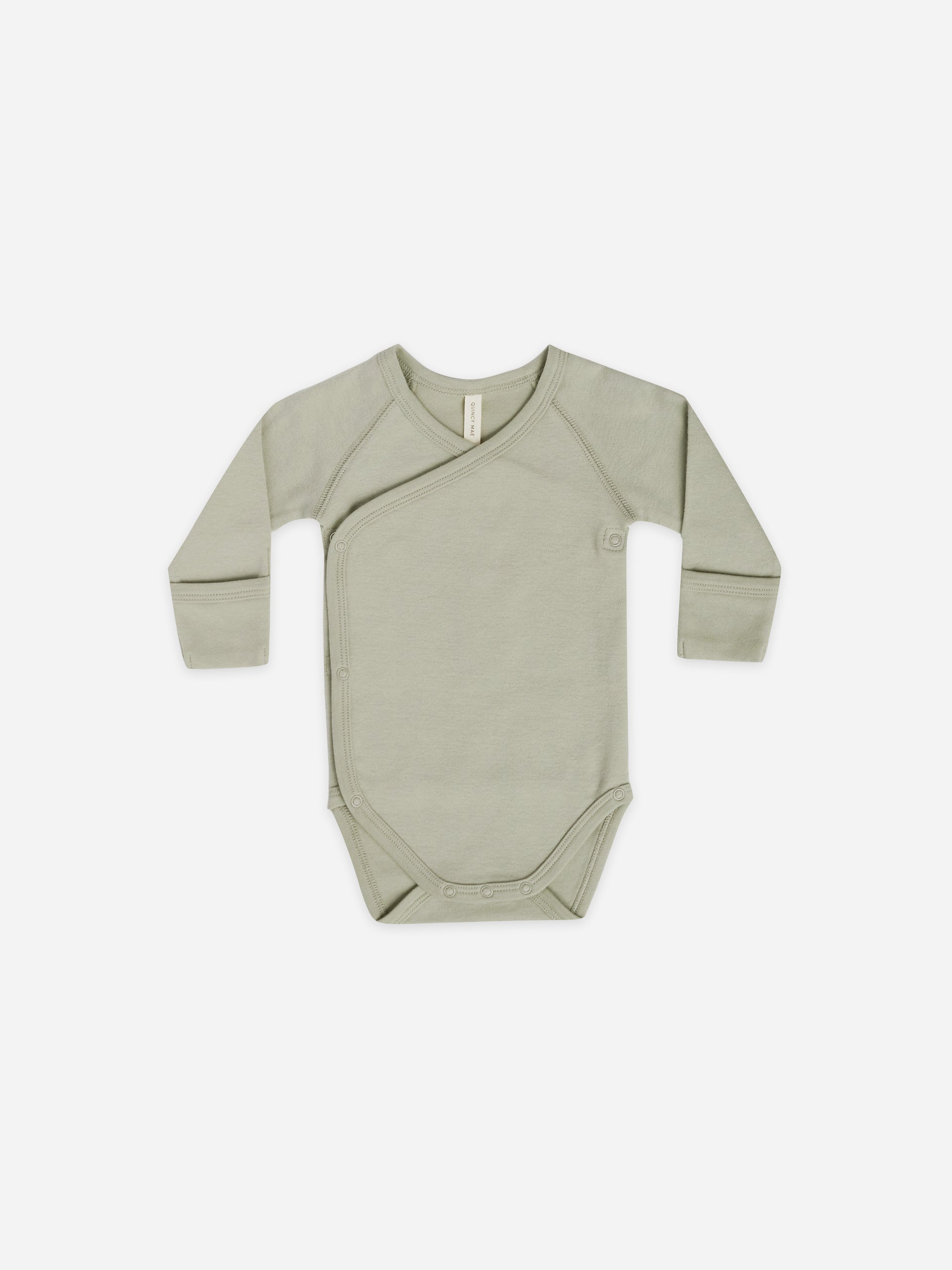 side snap bodysuit | pistachio - Quincy Mae | Baby Basics | Baby Clothing | Organic Baby Clothes | Modern Baby Boy Clothes |