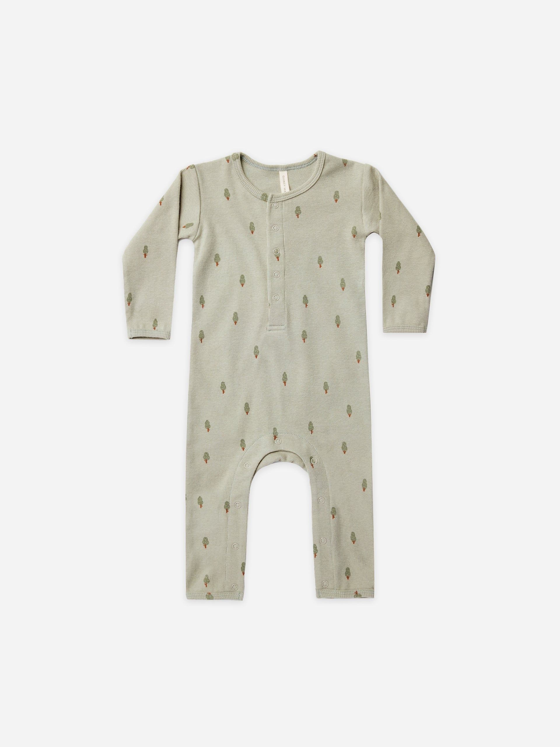 Ribbed Baby Jumpsuit | Trees – Quincy Mae