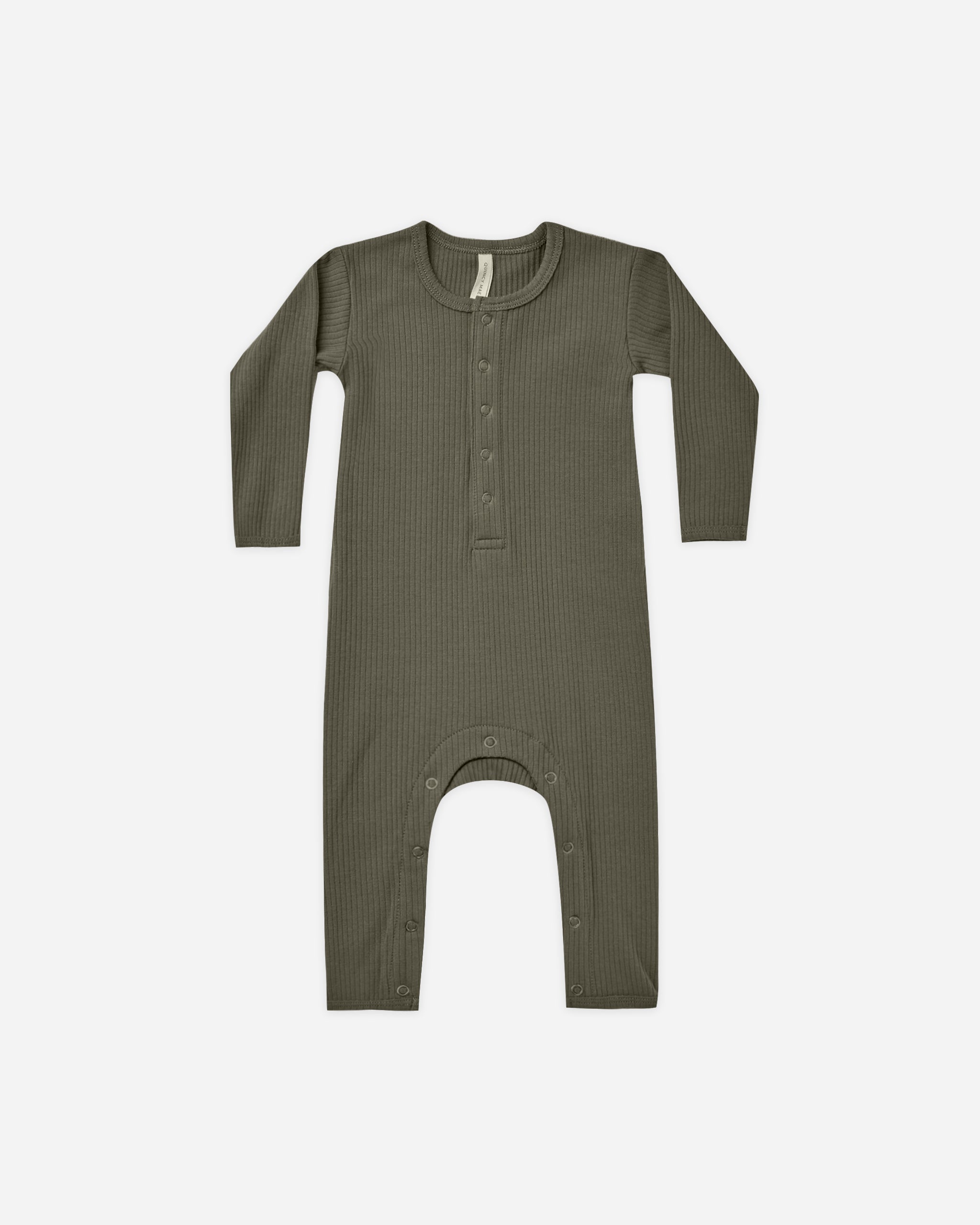 Ribbed Baby Jumpsuit || Forest