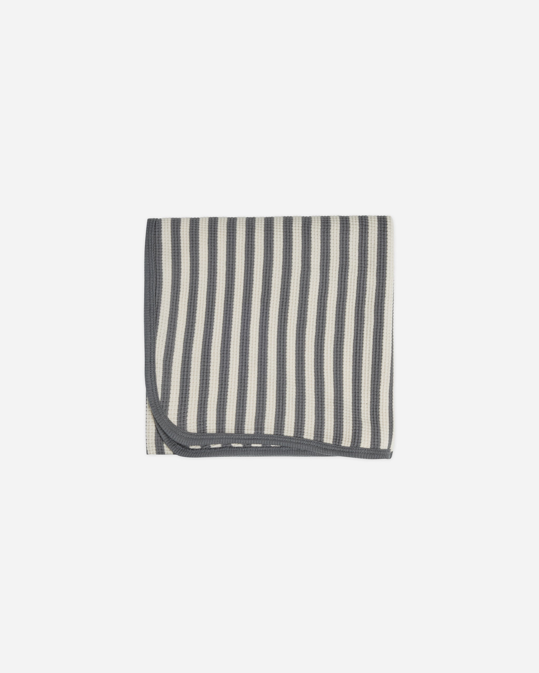 Waffle Baby Blanket || Navy Stripe - Rylee + Cru | Kids Clothes | Trendy Baby Clothes | Modern Infant Outfits |