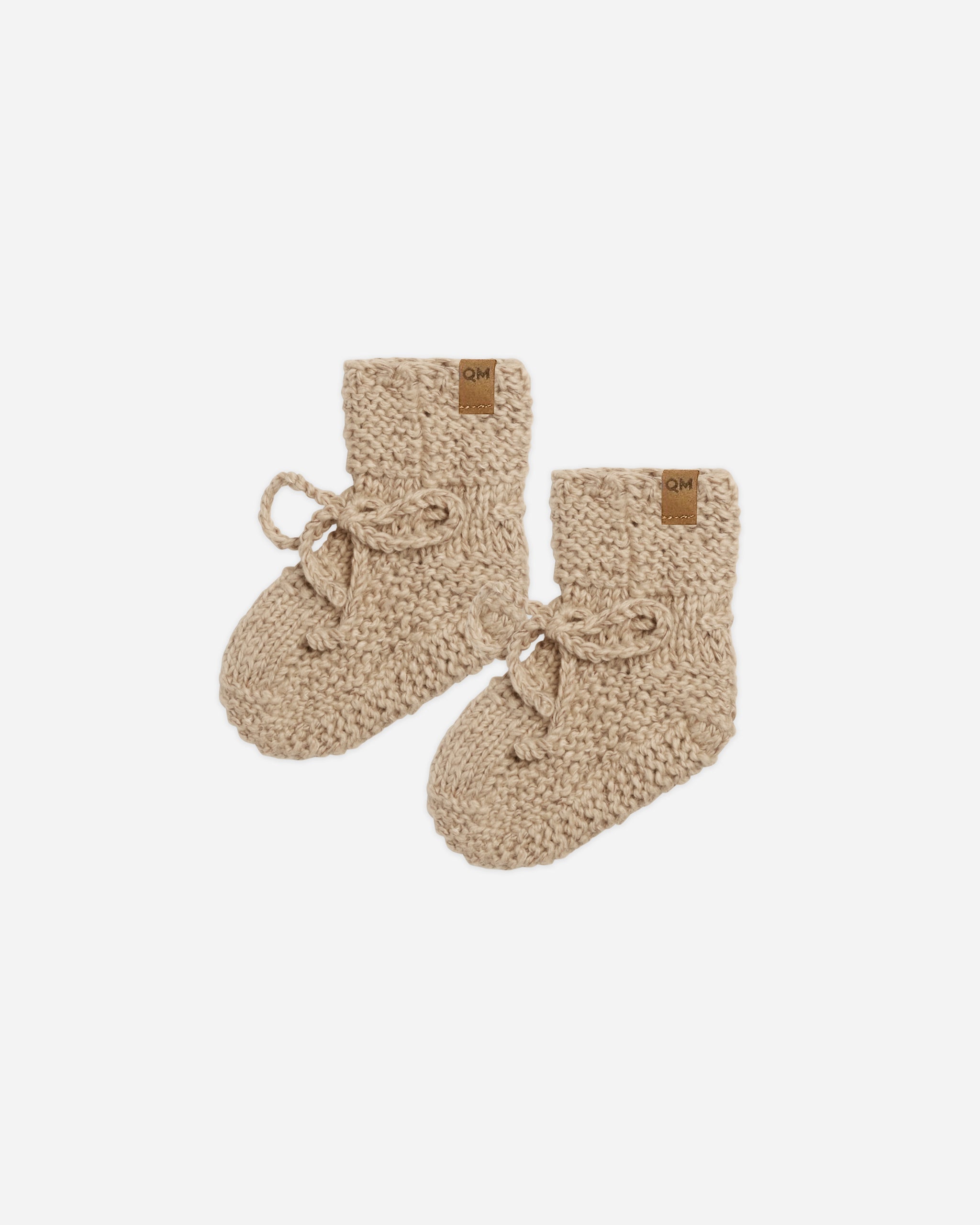 Knit Booties || Latte Speckled - Rylee + Cru | Kids Clothes | Trendy Baby Clothes | Modern Infant Outfits |
