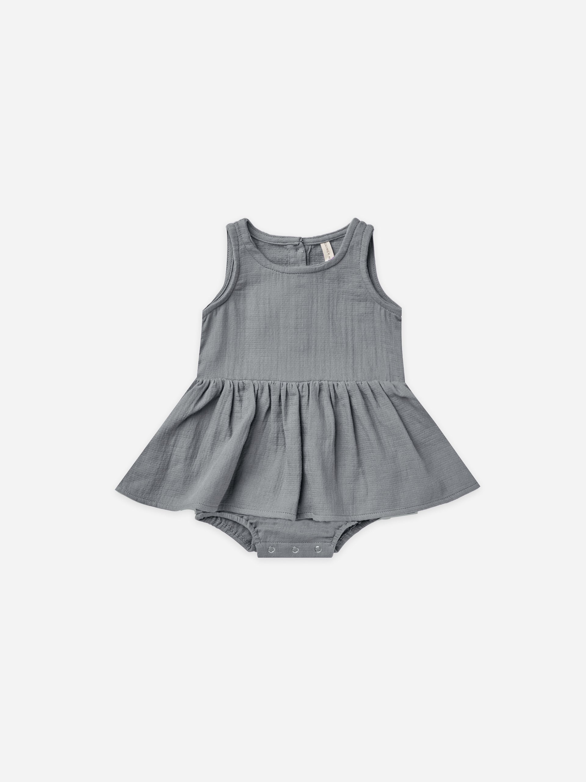 skirted tank romper | ocean - Quincy Mae | Baby Basics | Baby Clothing | Organic Baby Clothes | Modern Baby Boy Clothes |