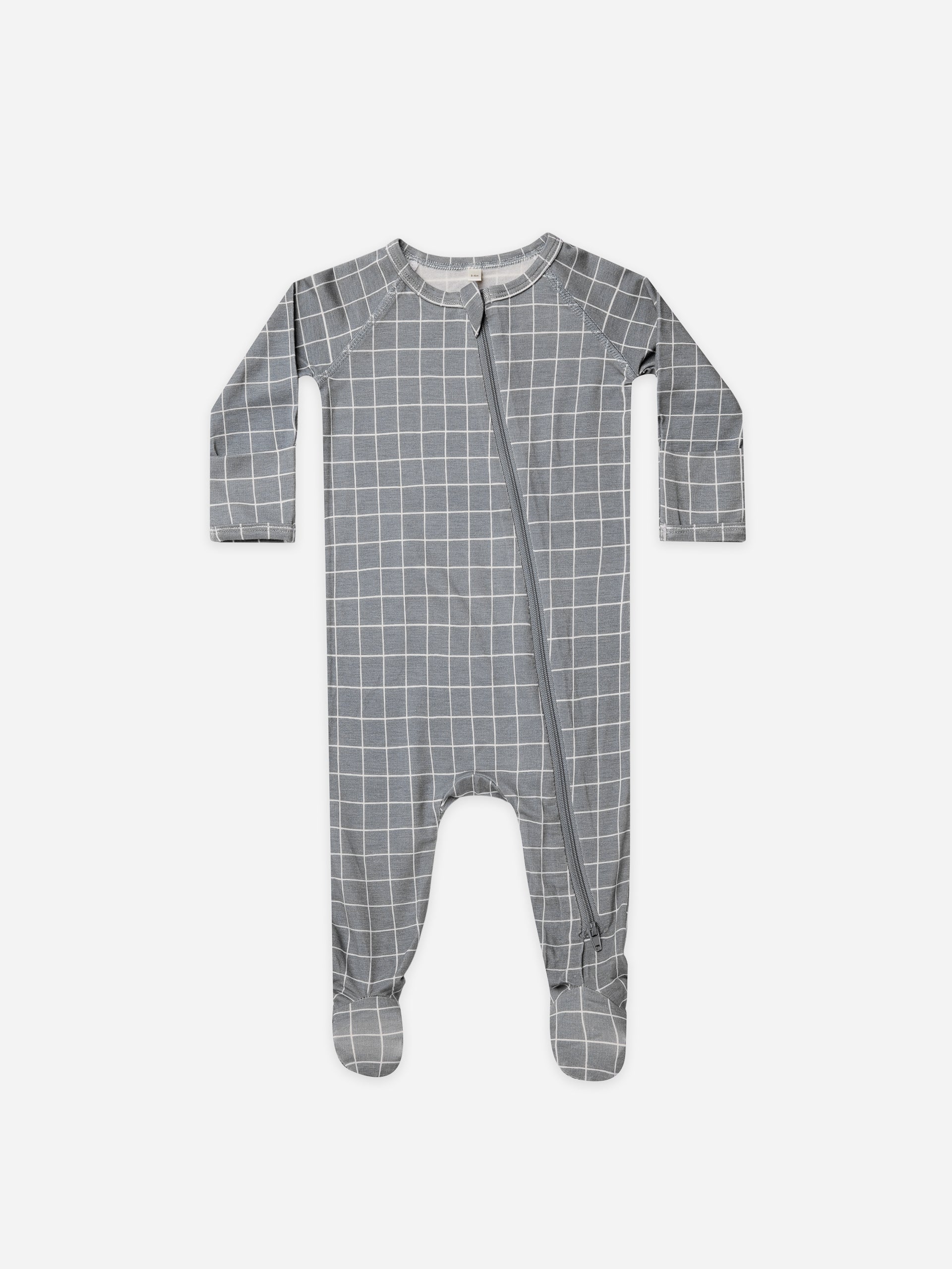 bamboo zip footie | grid - Quincy Mae | Baby Basics | Baby Clothing | Organic Baby Clothes | Modern Baby Boy Clothes |