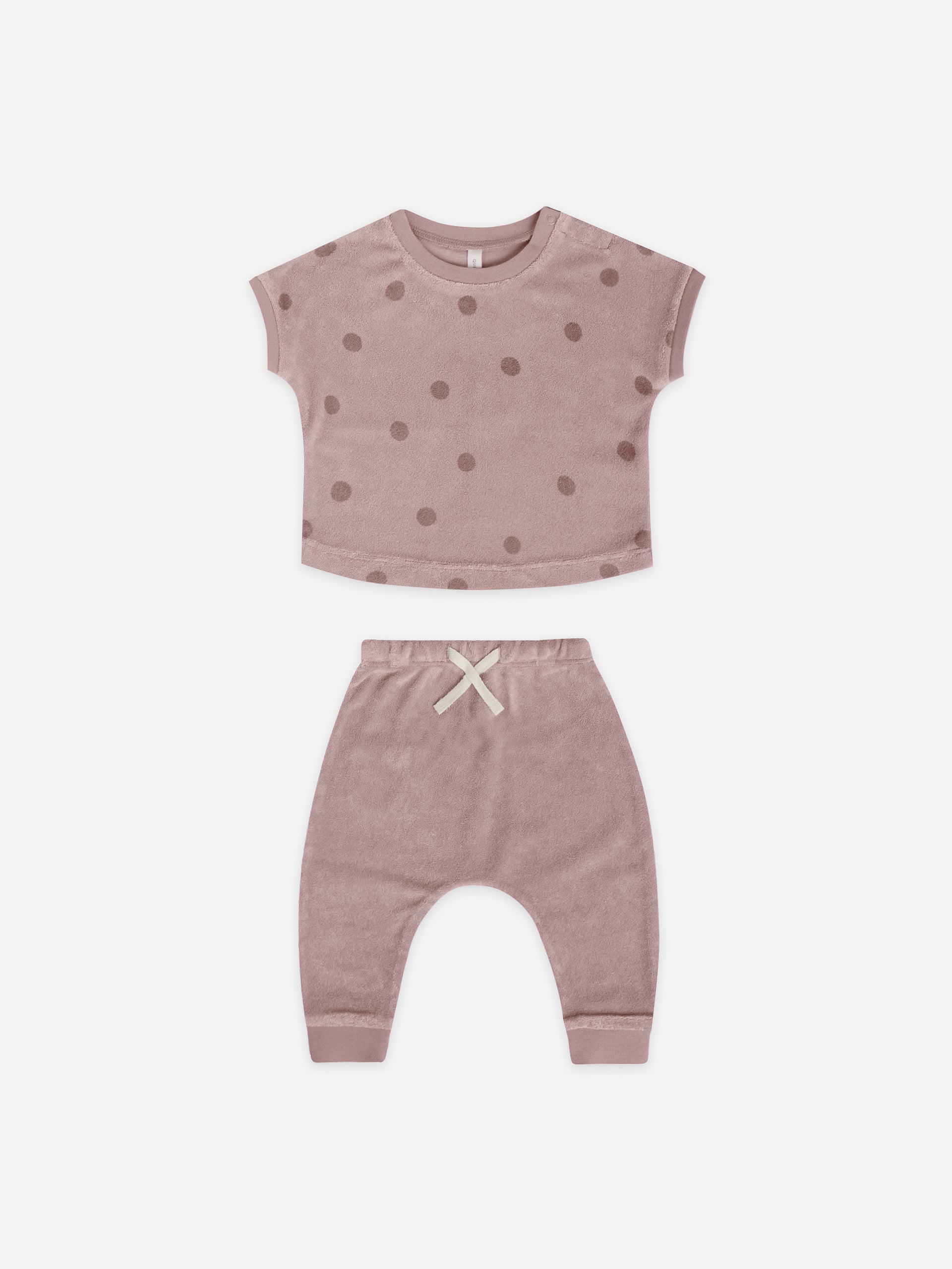 terry tee set | dots - Quincy Mae | Baby Basics | Baby Clothing | Organic Baby Clothes | Modern Baby Boy Clothes |