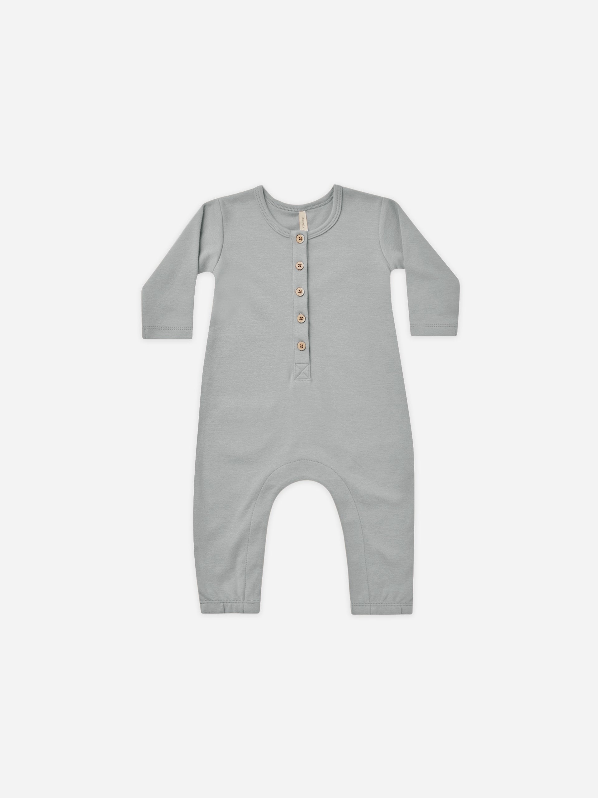 Long Sleeve Jumpsuit || Dusty Blue - Rylee + Cru | Kids Clothes | Trendy Baby Clothes | Modern Infant Outfits |