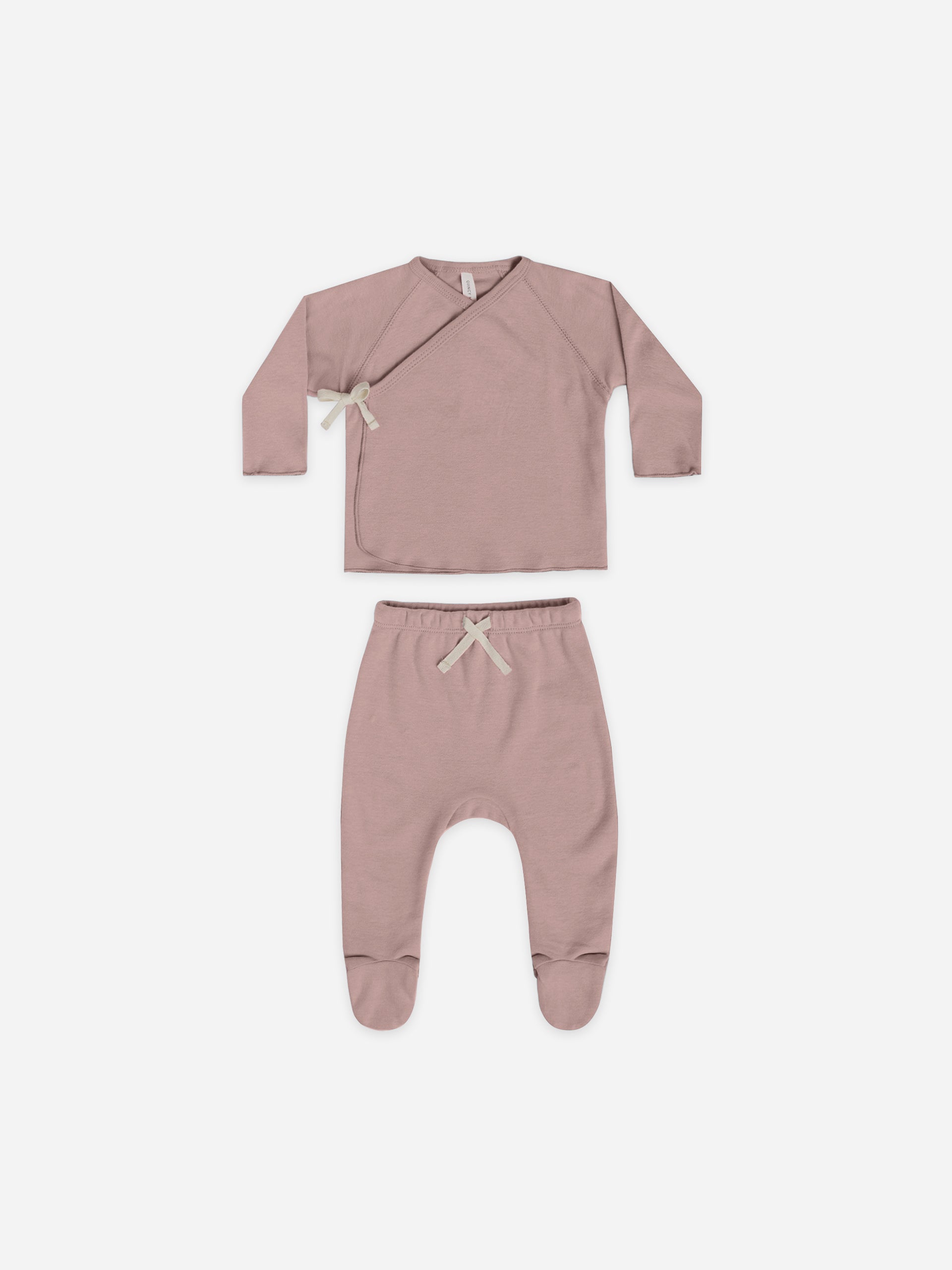 wrap top + pant set | lilac - Quincy Mae | Baby Basics | Baby Clothing | Organic Baby Clothes | Modern Baby Boy Clothes |