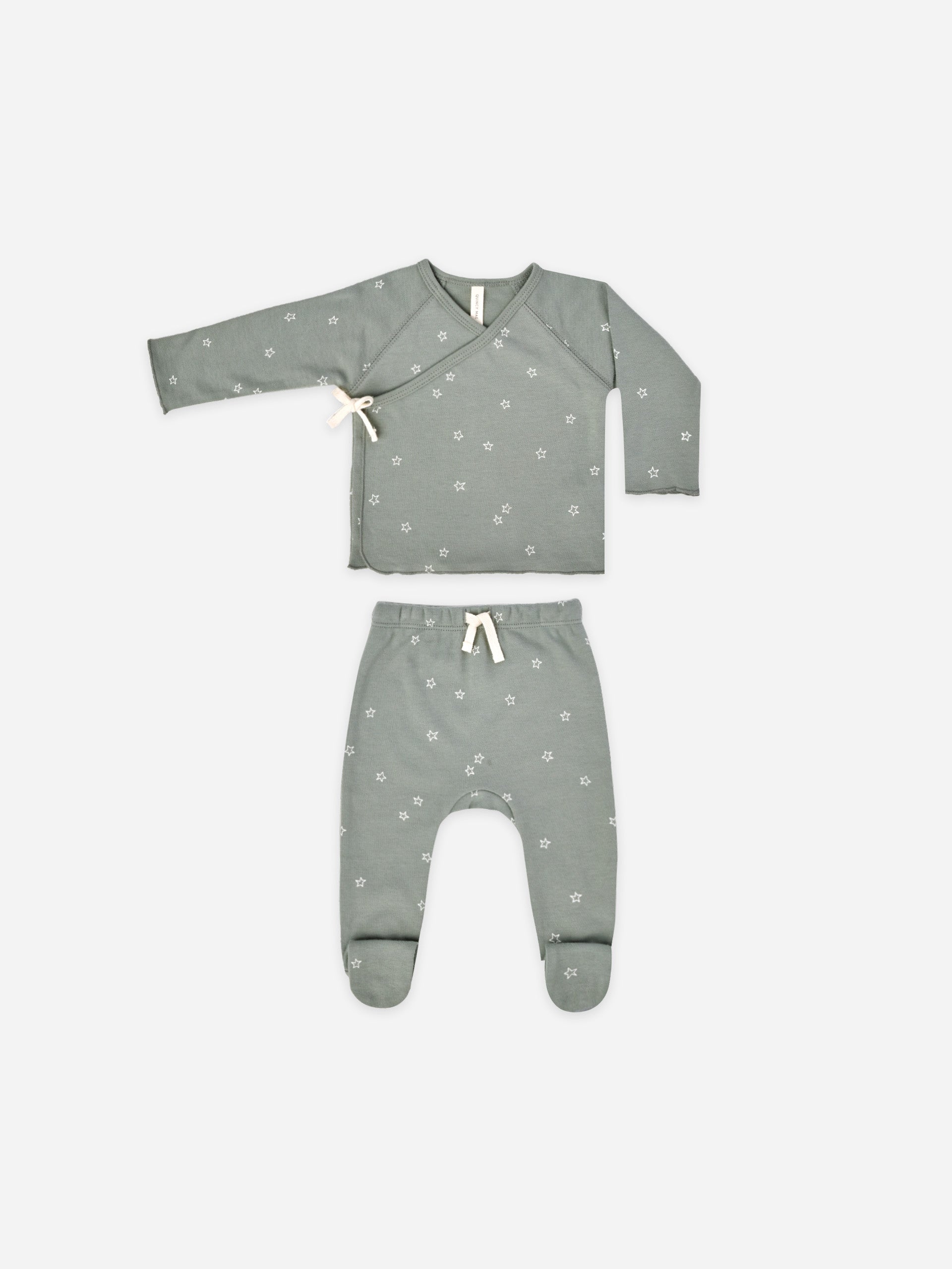 wrap top + pant set | stars - Quincy Mae | Baby Basics | Baby Clothing | Organic Baby Clothes | Modern Baby Boy Clothes |