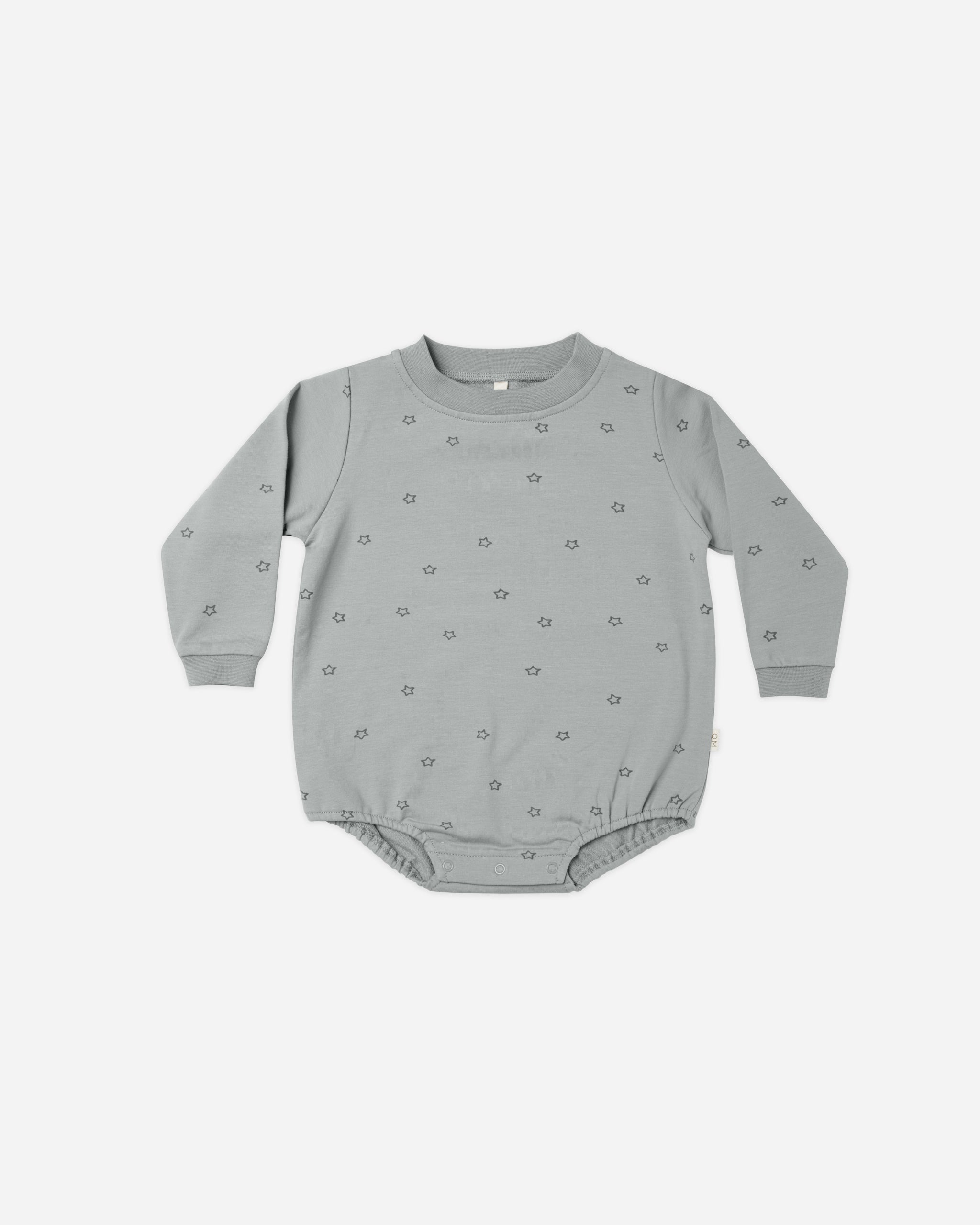 Crewneck Bubble Romper || Stars - Rylee + Cru | Kids Clothes | Trendy Baby Clothes | Modern Infant Outfits |