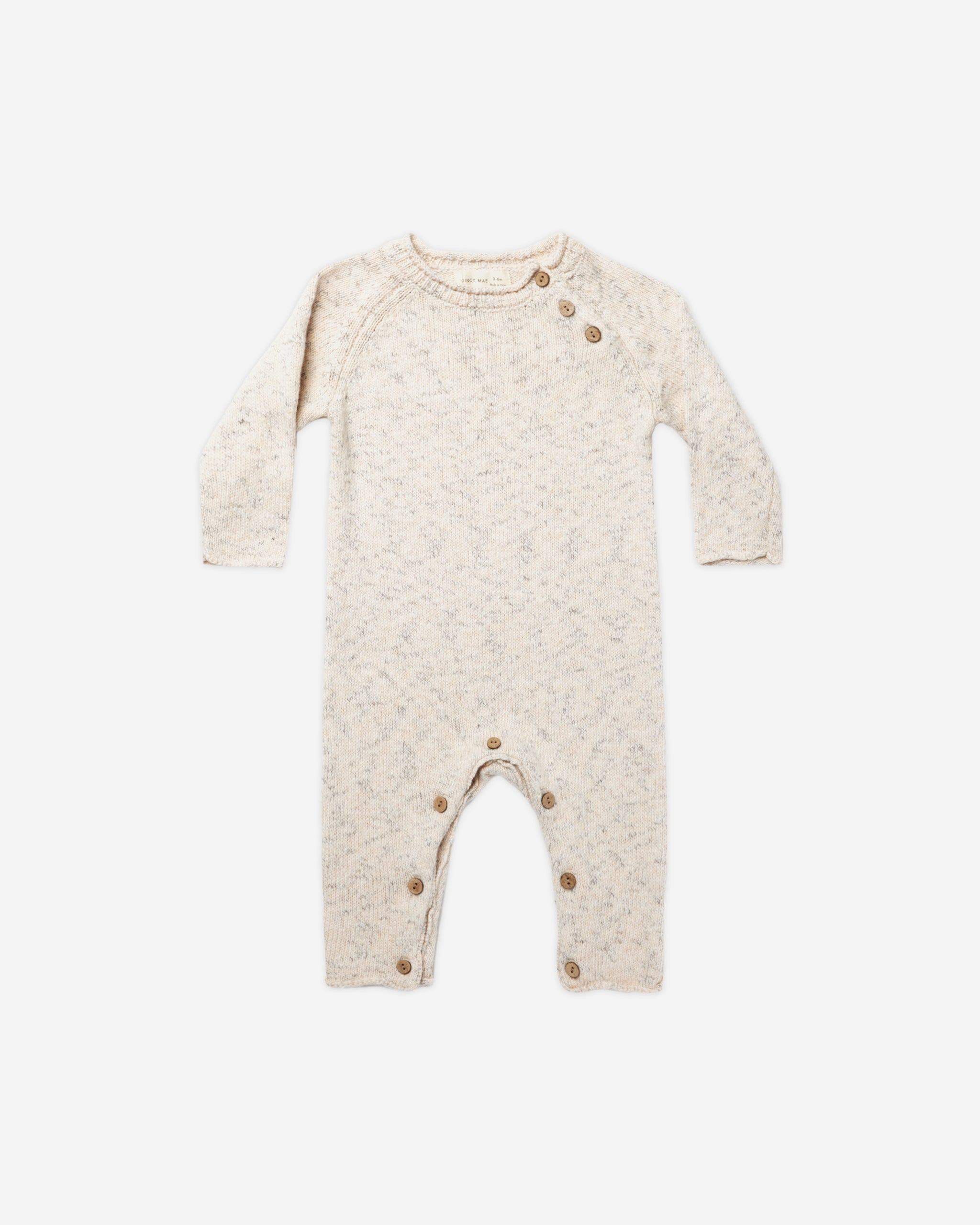 Speckled Knit Jumpsuit || Natural - Rylee + Cru | Kids Clothes | Trendy Baby Clothes | Modern Infant Outfits |