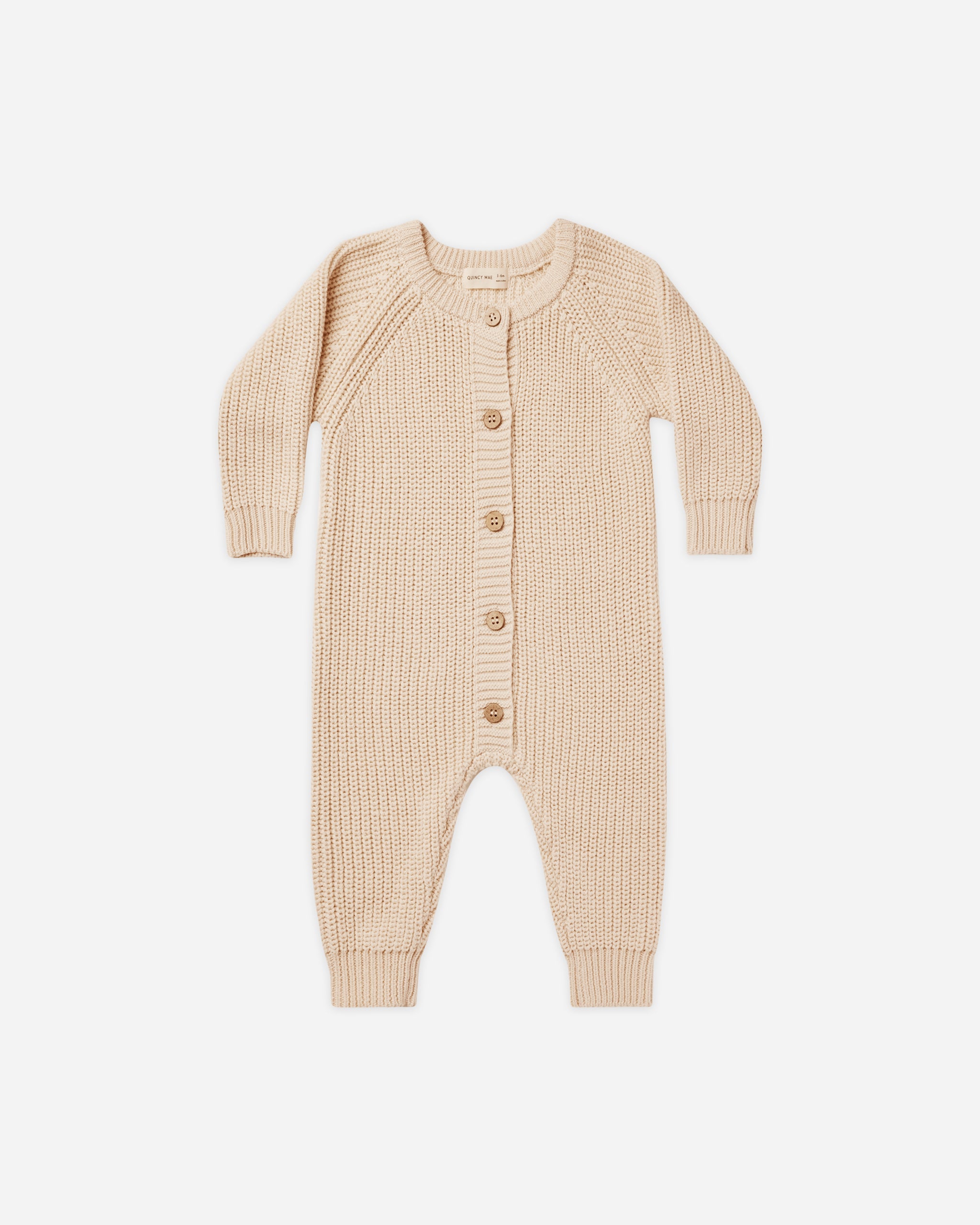 Chunky Knit Jumpsuit || Shell - Rylee + Cru | Kids Clothes | Trendy Baby Clothes | Modern Infant Outfits |