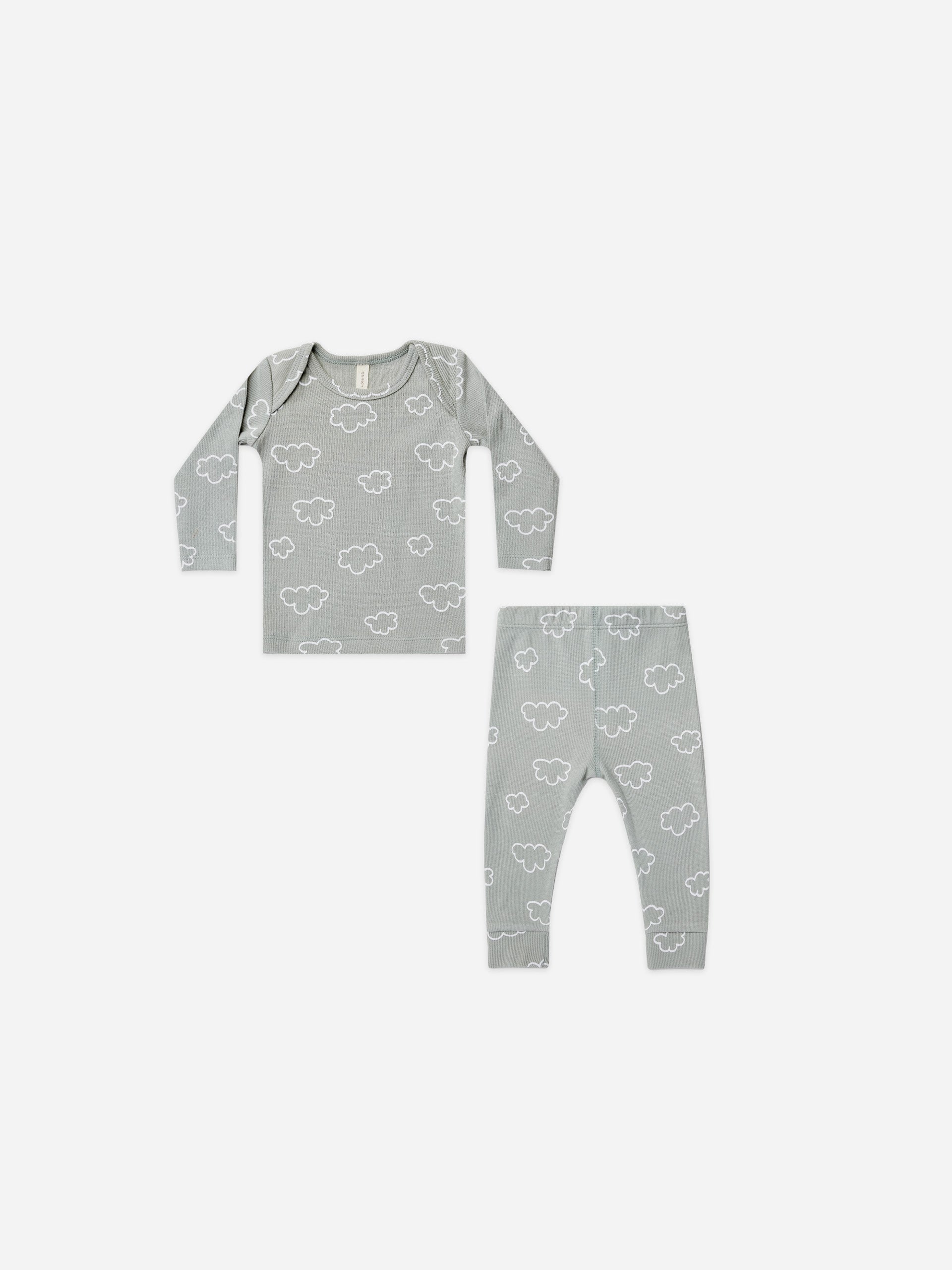 long sleeve tee and legging set | clouds - Quincy Mae | Baby Basics | Baby Clothing | Organic Baby Clothes | Modern Baby Boy Clothes |