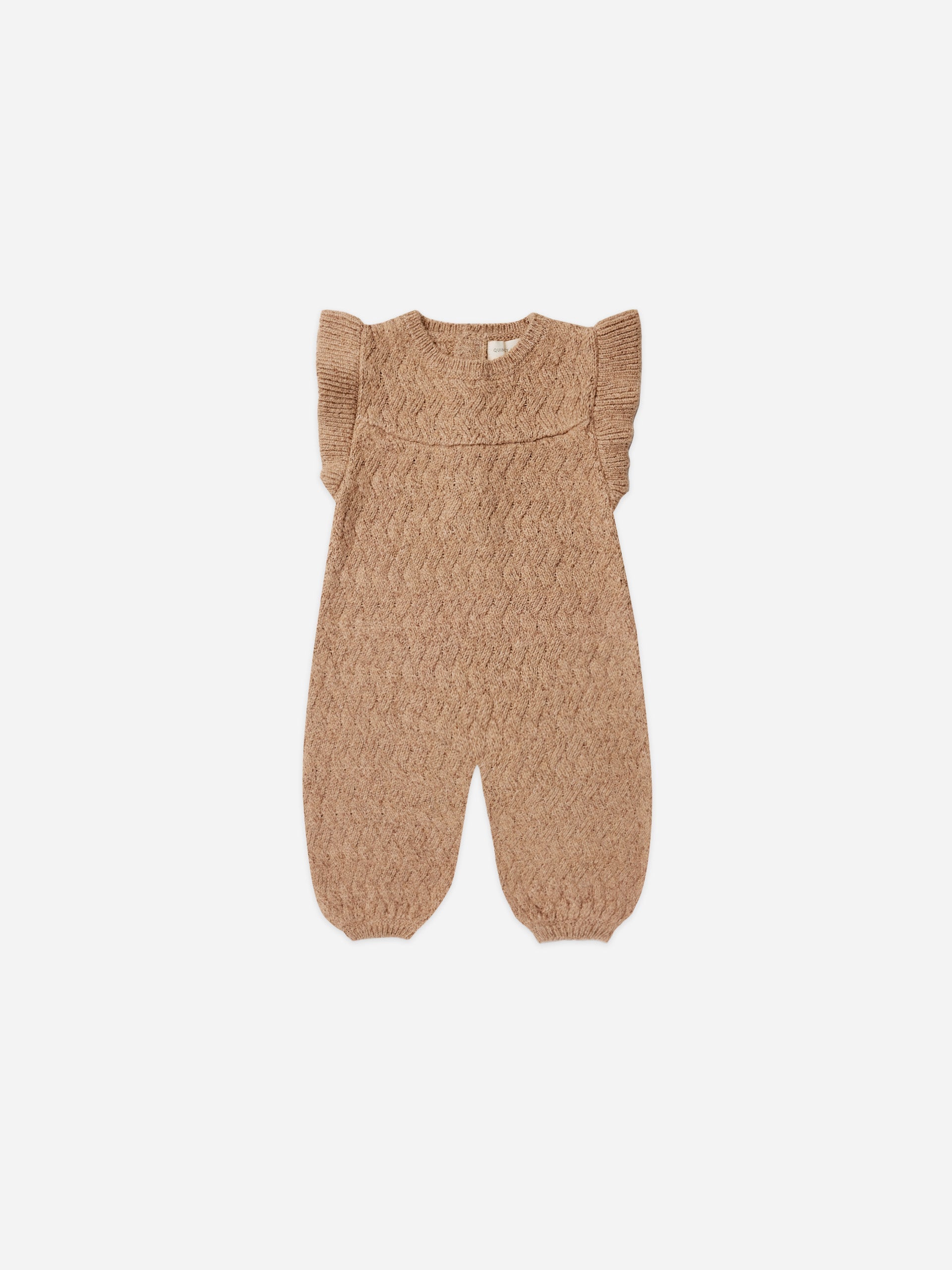 mira knit romper | heathered apricot - Quincy Mae | Baby Basics | Baby Clothing | Organic Baby Clothes | Modern Baby Boy Clothes |