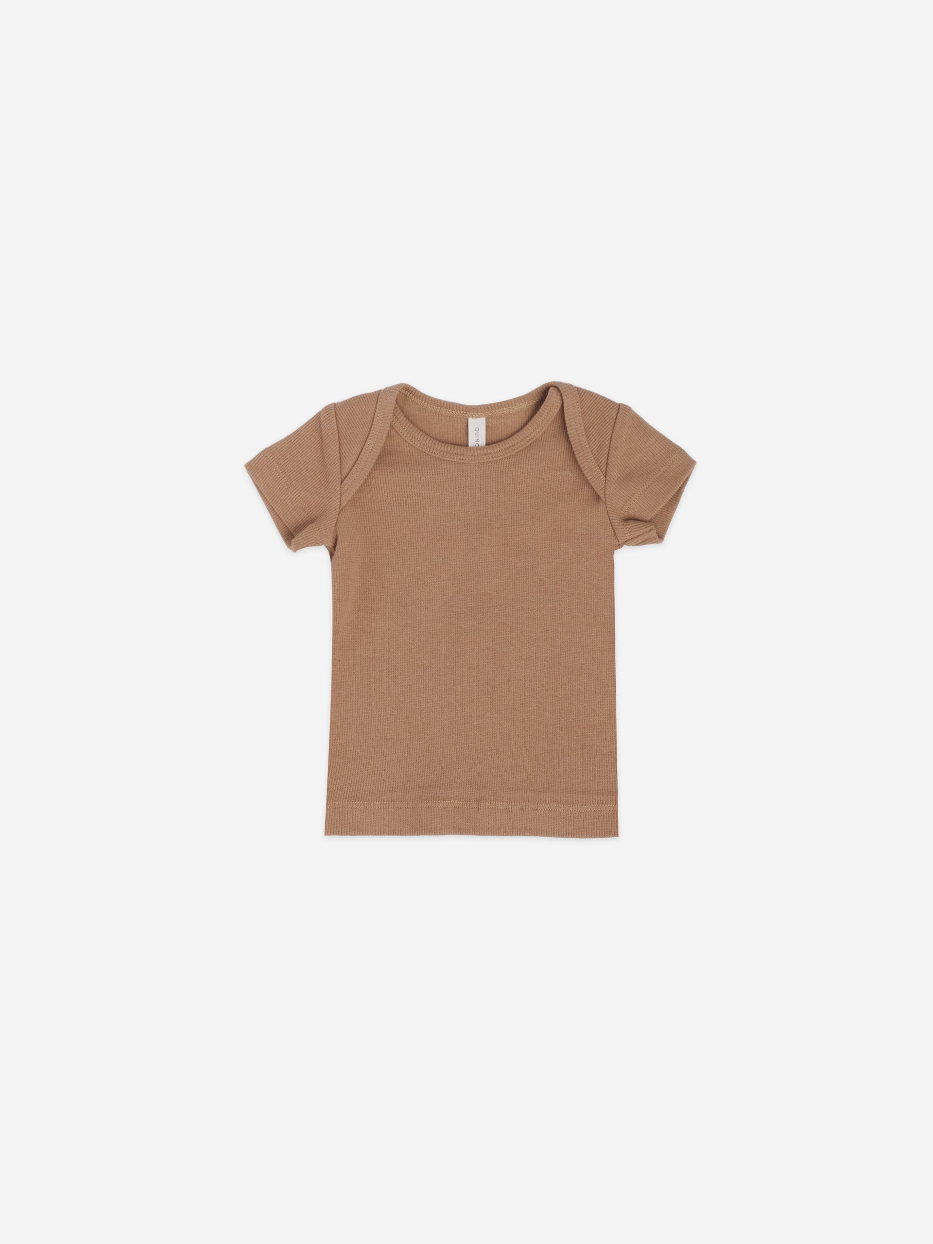 ribbed short sleeve tee | clay - Quincy Mae | Baby Basics | Baby Clothing | Organic Baby Clothes | Modern Baby Boy Clothes |