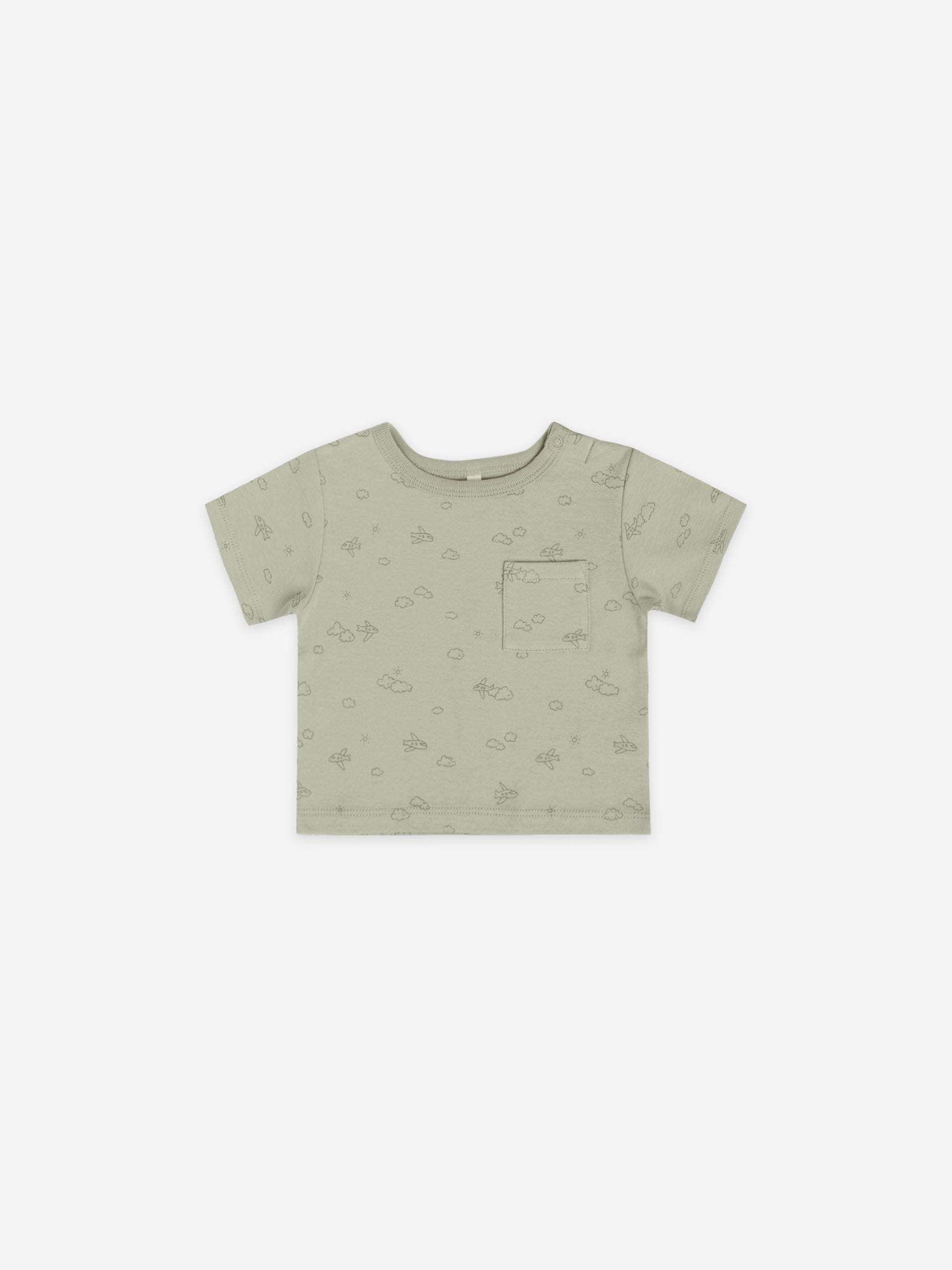 boxy pocket tee | airplanes - Quincy Mae | Baby Basics | Baby Clothing | Organic Baby Clothes | Modern Baby Boy Clothes |