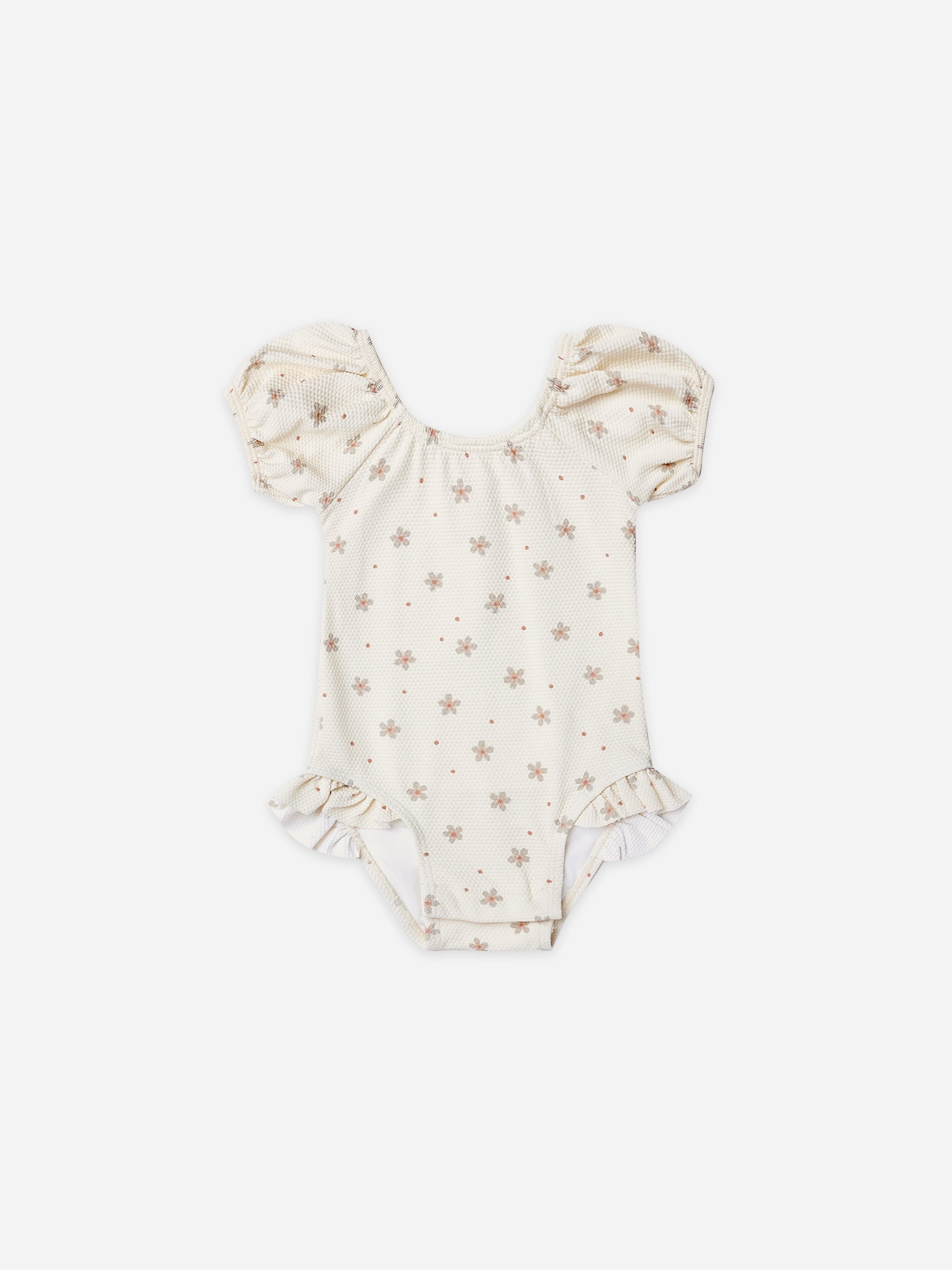 catalina one-piece swimsuit | dotty floral - Quincy Mae | Baby Basics | Baby Clothing | Organic Baby Clothes | Modern Baby Boy Clothes |