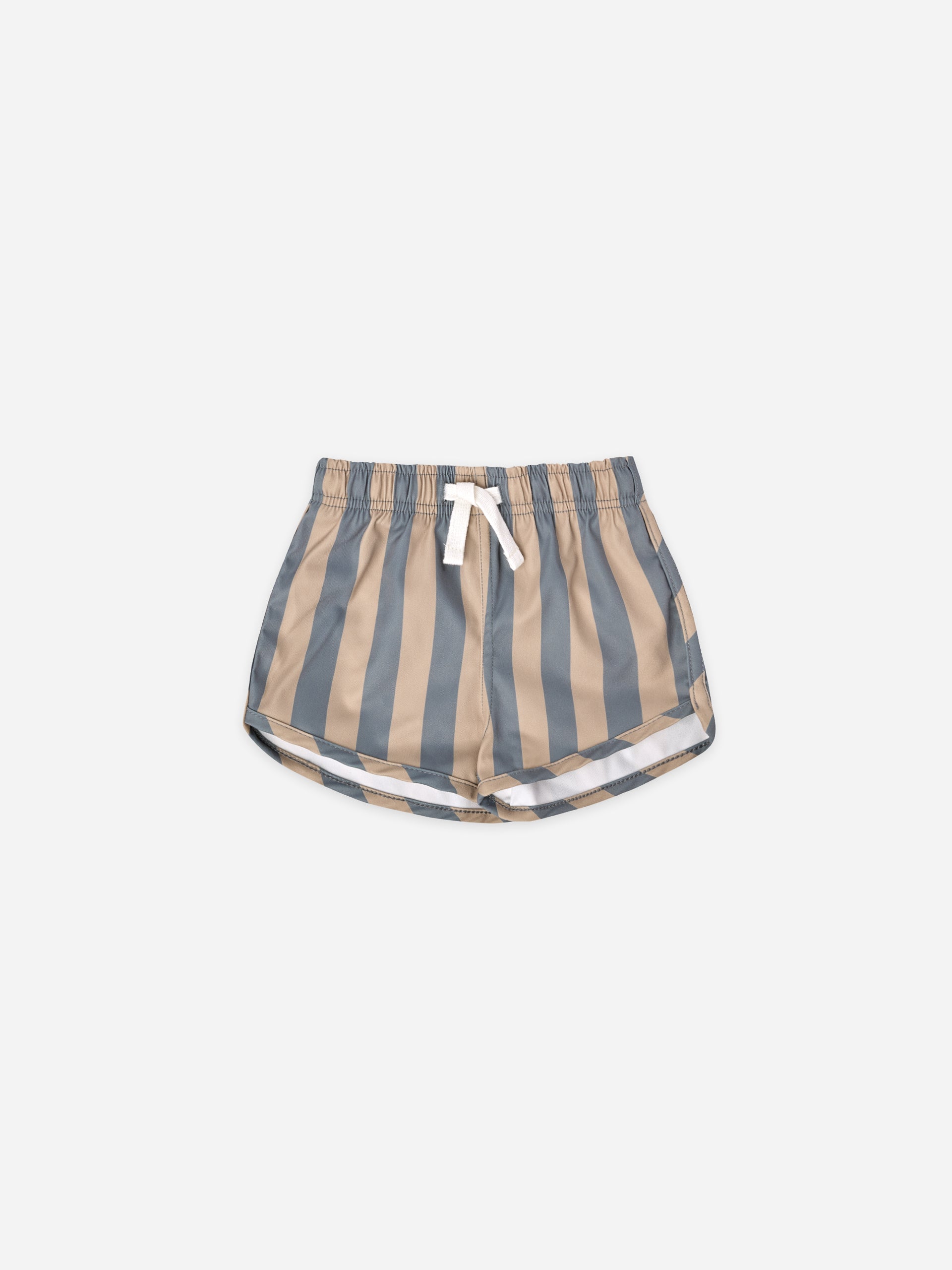 boys swim shorts | ocean + latte stripe - Quincy Mae | Baby Basics | Baby Clothing | Organic Baby Clothes | Modern Baby Boy Clothes |