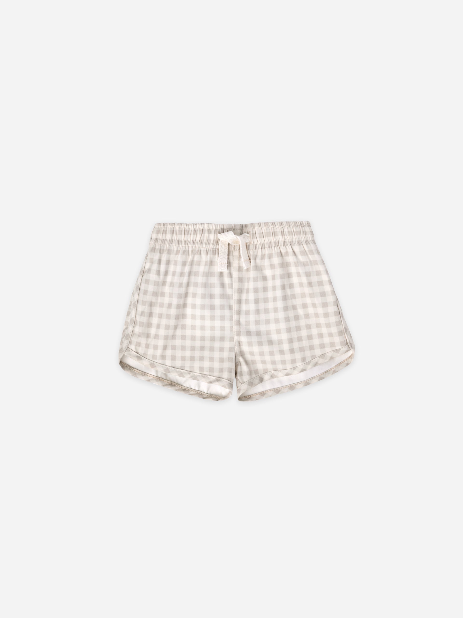 boys swim shorts | silver gingham - Quincy Mae | Baby Basics | Baby Clothing | Organic Baby Clothes | Modern Baby Boy Clothes |