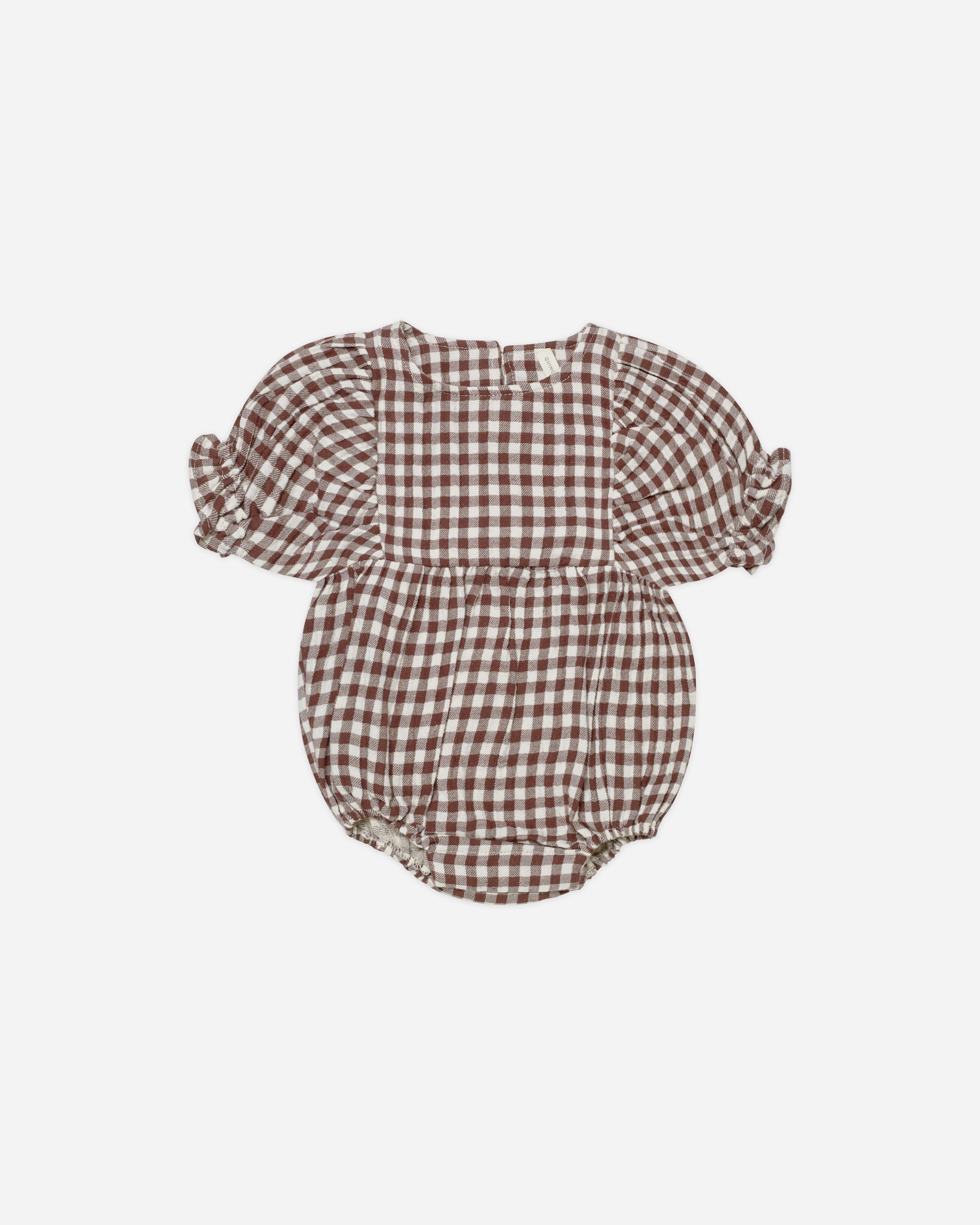 Cosette Romper || Plum Gingham - Rylee + Cru | Kids Clothes | Trendy Baby Clothes | Modern Infant Outfits |
