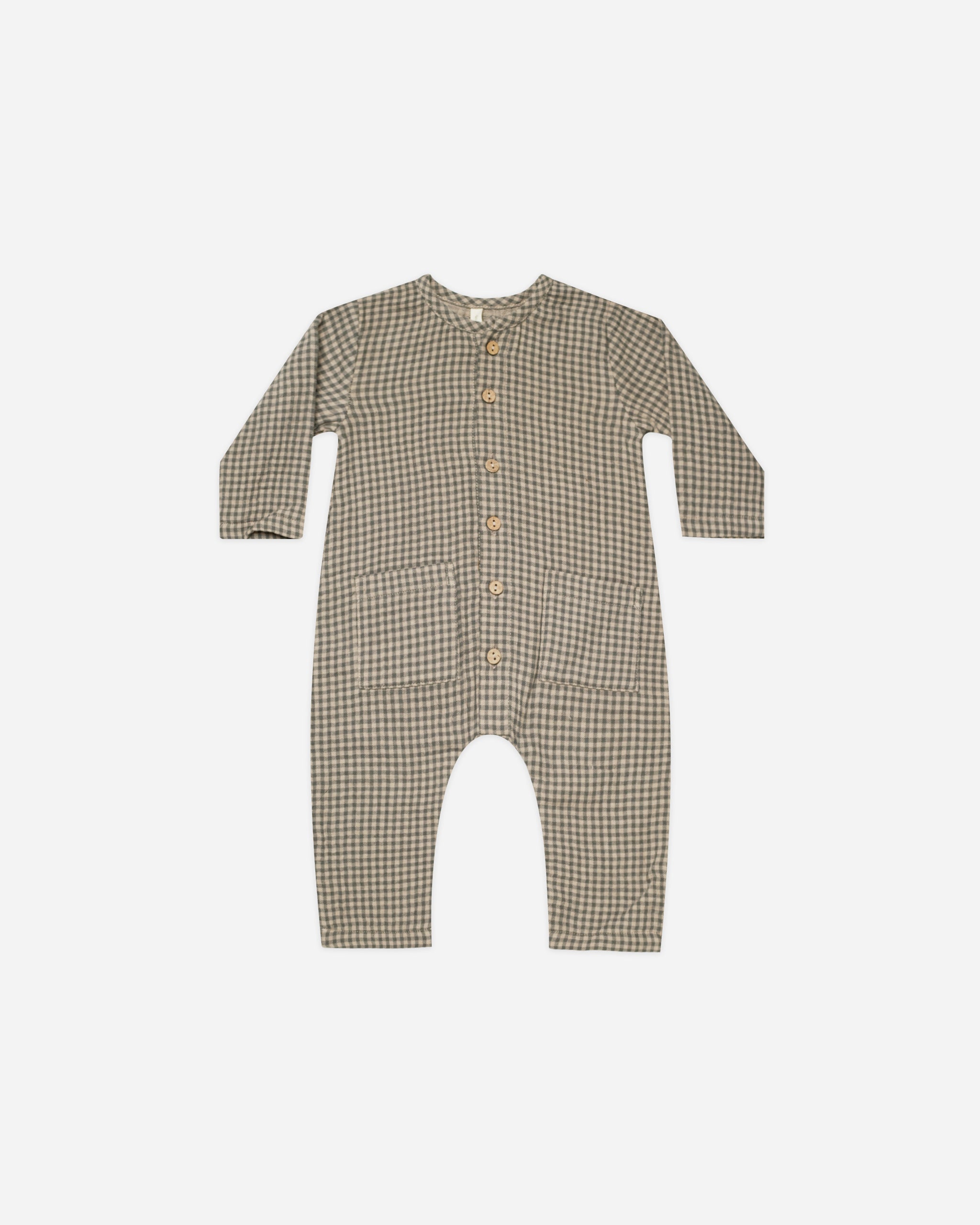 Pocketed Woven Jumpsuit || Forest Micro Plaid - Rylee + Cru | Kids Clothes | Trendy Baby Clothes | Modern Infant Outfits |