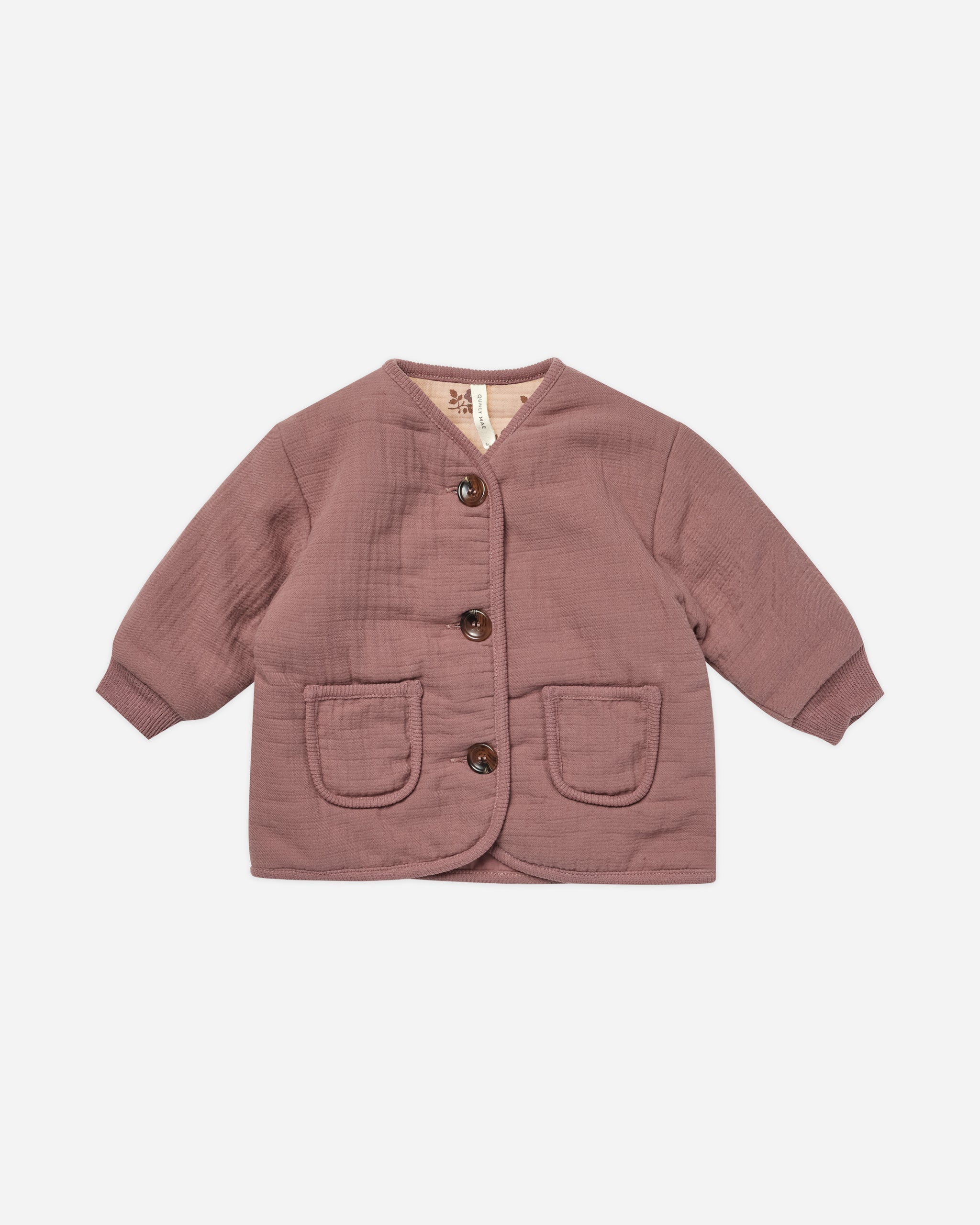 Quilted V-Neck Button Jacket || Fig - Rylee + Cru | Kids Clothes | Trendy Baby Clothes | Modern Infant Outfits |