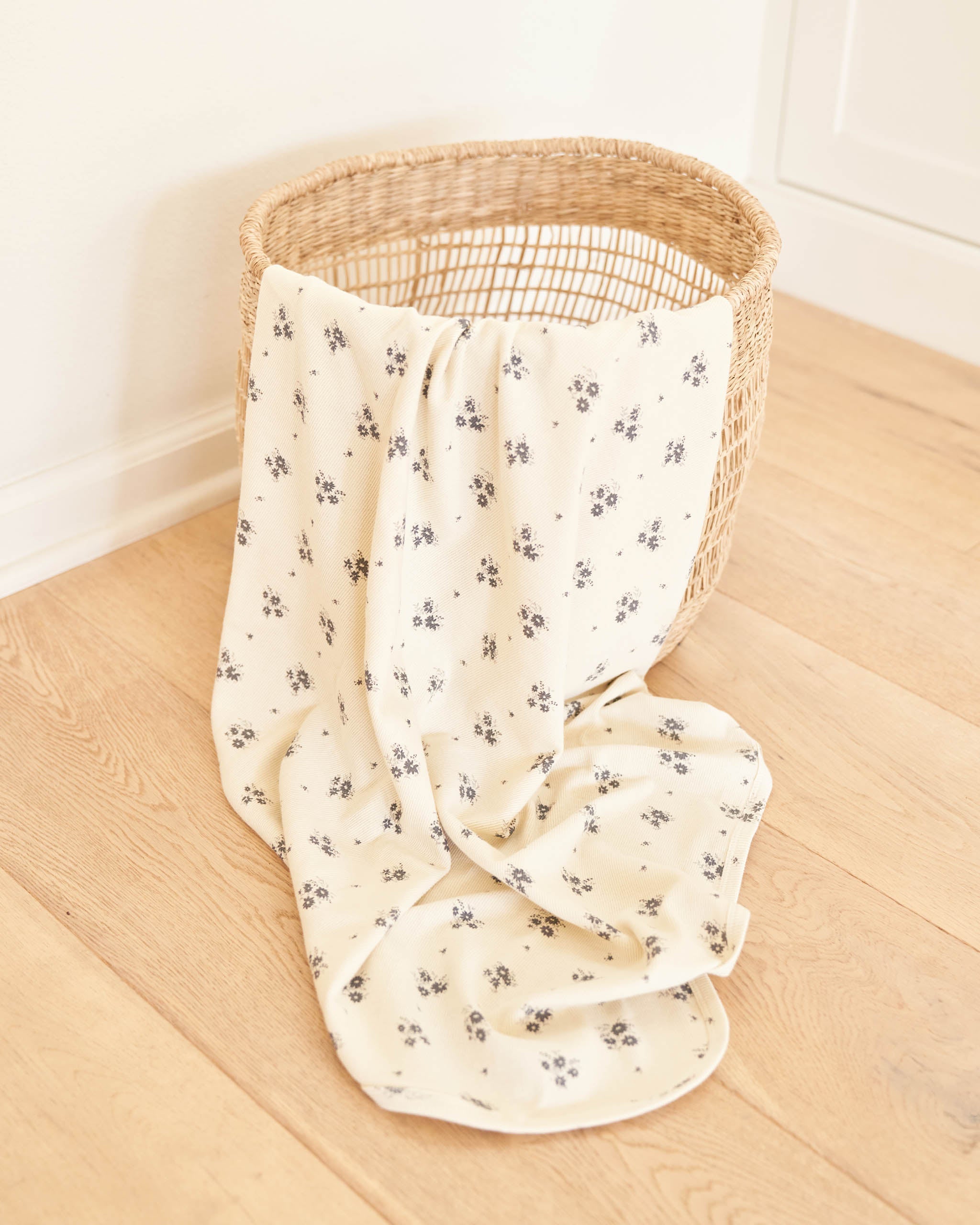 Ribbed Baby Blanket || Navy Ditsy - Rylee + Cru | Kids Clothes | Trendy Baby Clothes | Modern Infant Outfits |