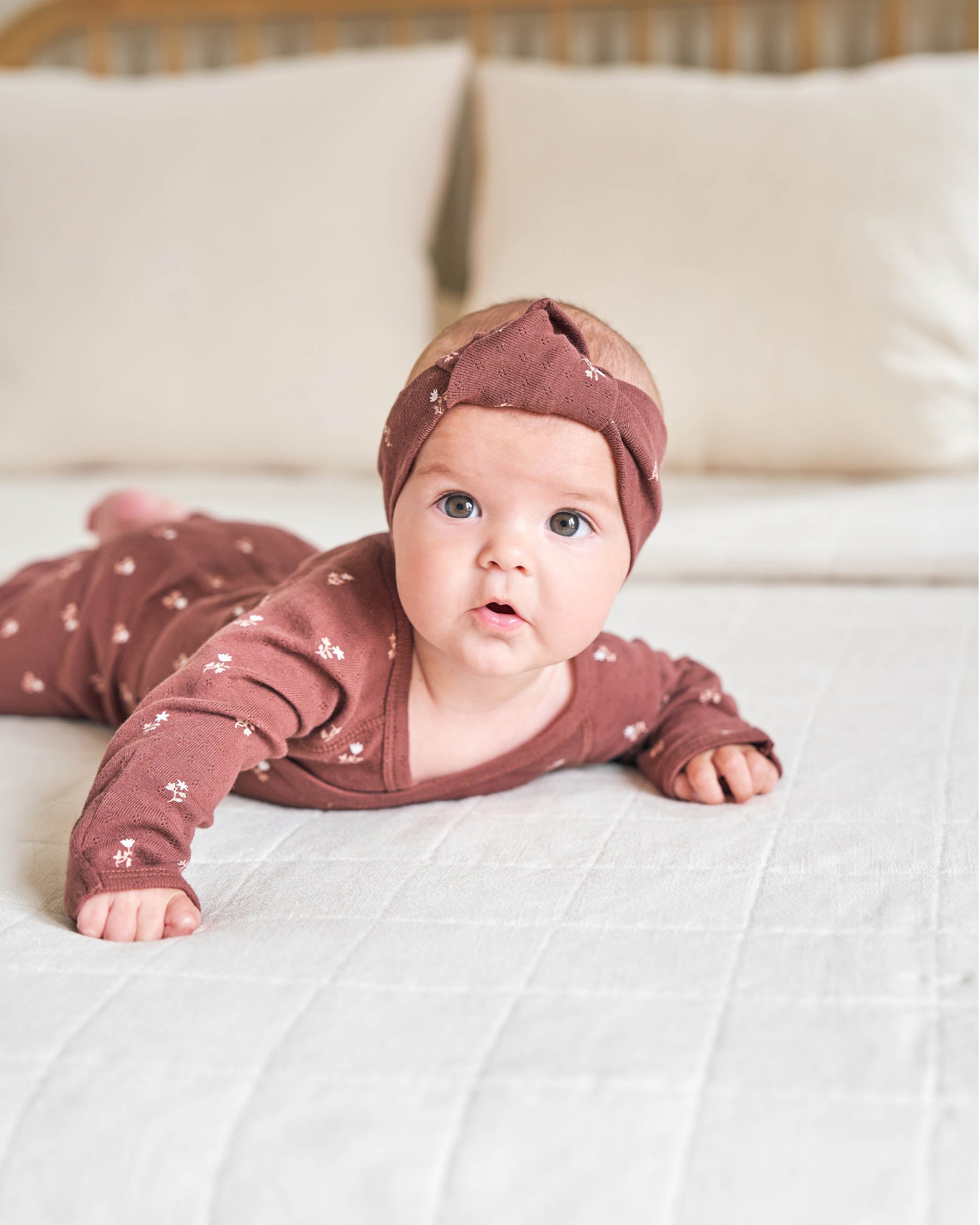 Knotted Headband || Plum Fleur - Rylee + Cru | Kids Clothes | Trendy Baby Clothes | Modern Infant Outfits |