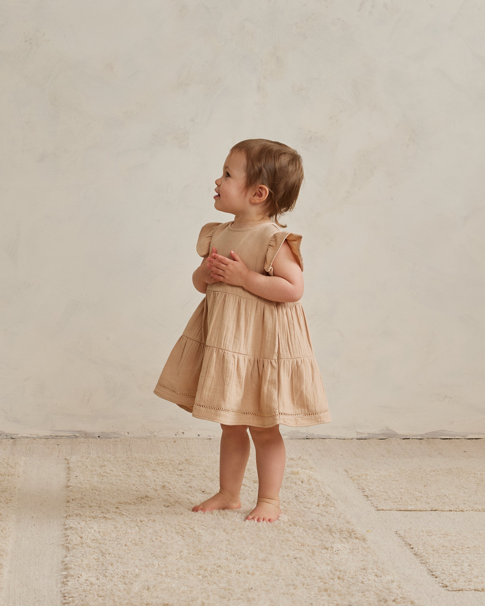 lily dress + bloomer set | apricot - Quincy Mae | Baby Basics | Baby Clothing | Organic Baby Clothes | Modern Baby Boy Clothes |