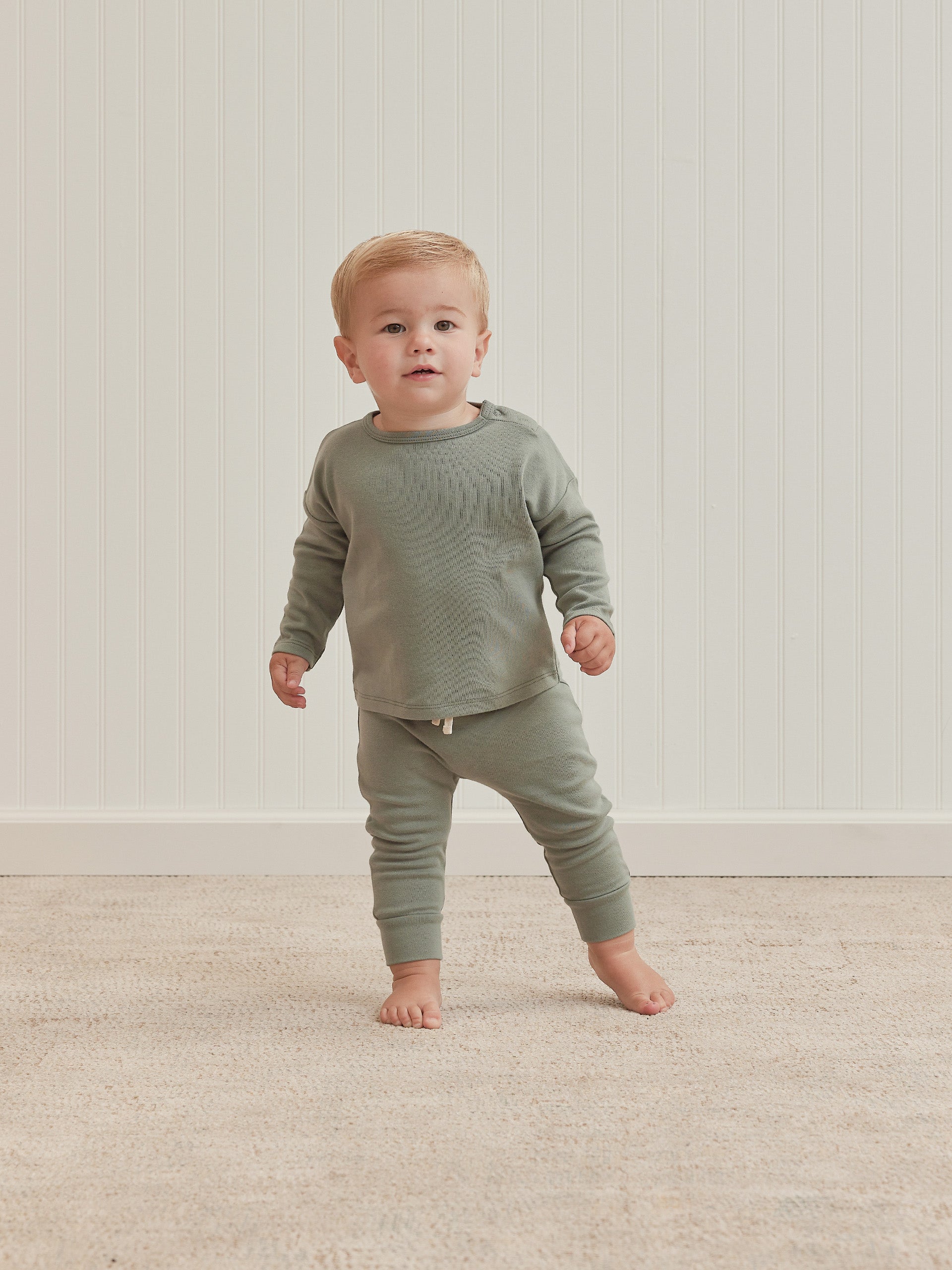 long sleeve tee | sea green - Quincy Mae | Baby Basics | Baby Clothing | Organic Baby Clothes | Modern Baby Boy Clothes |