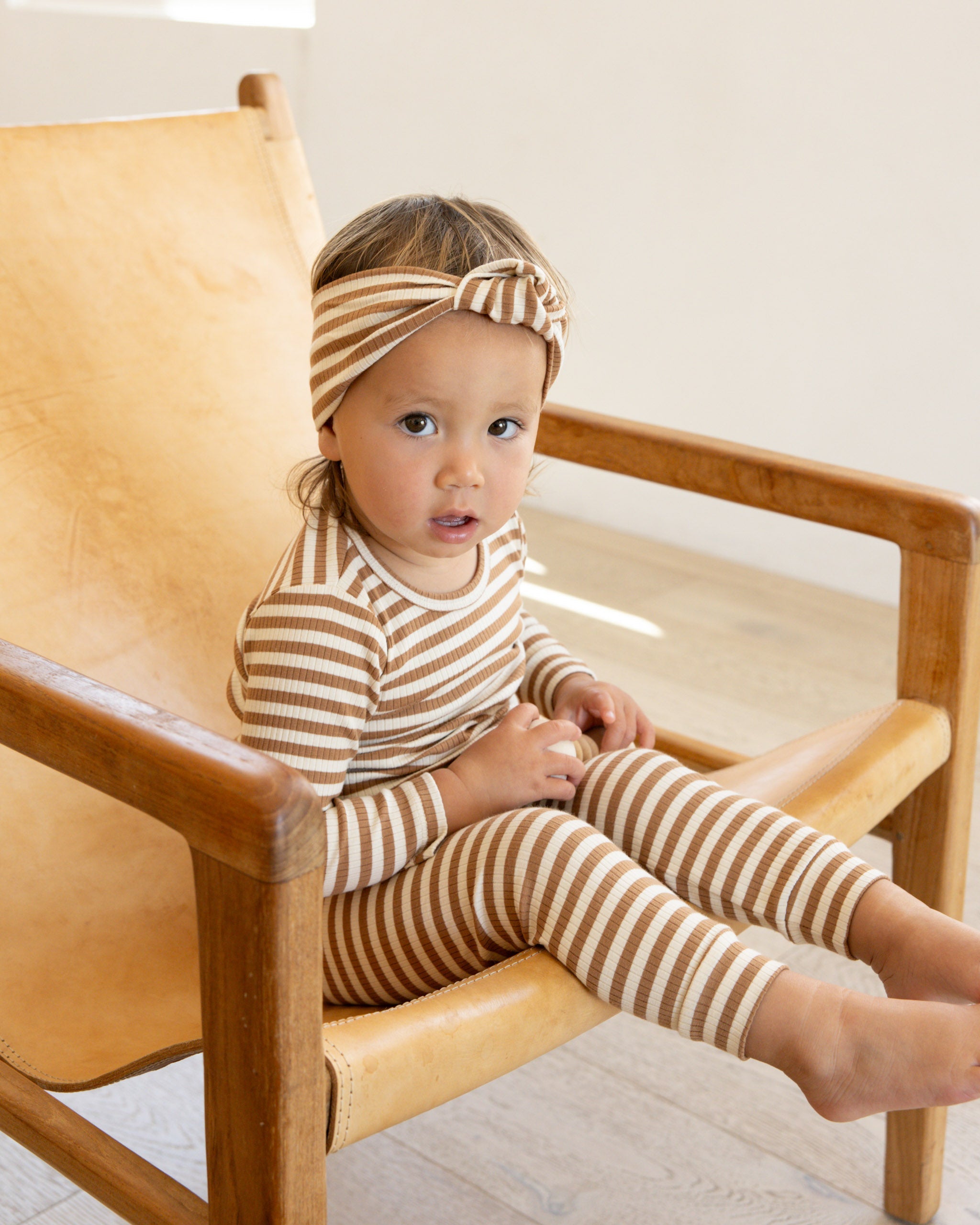 Knotted Headband || Cinnamon Stripe