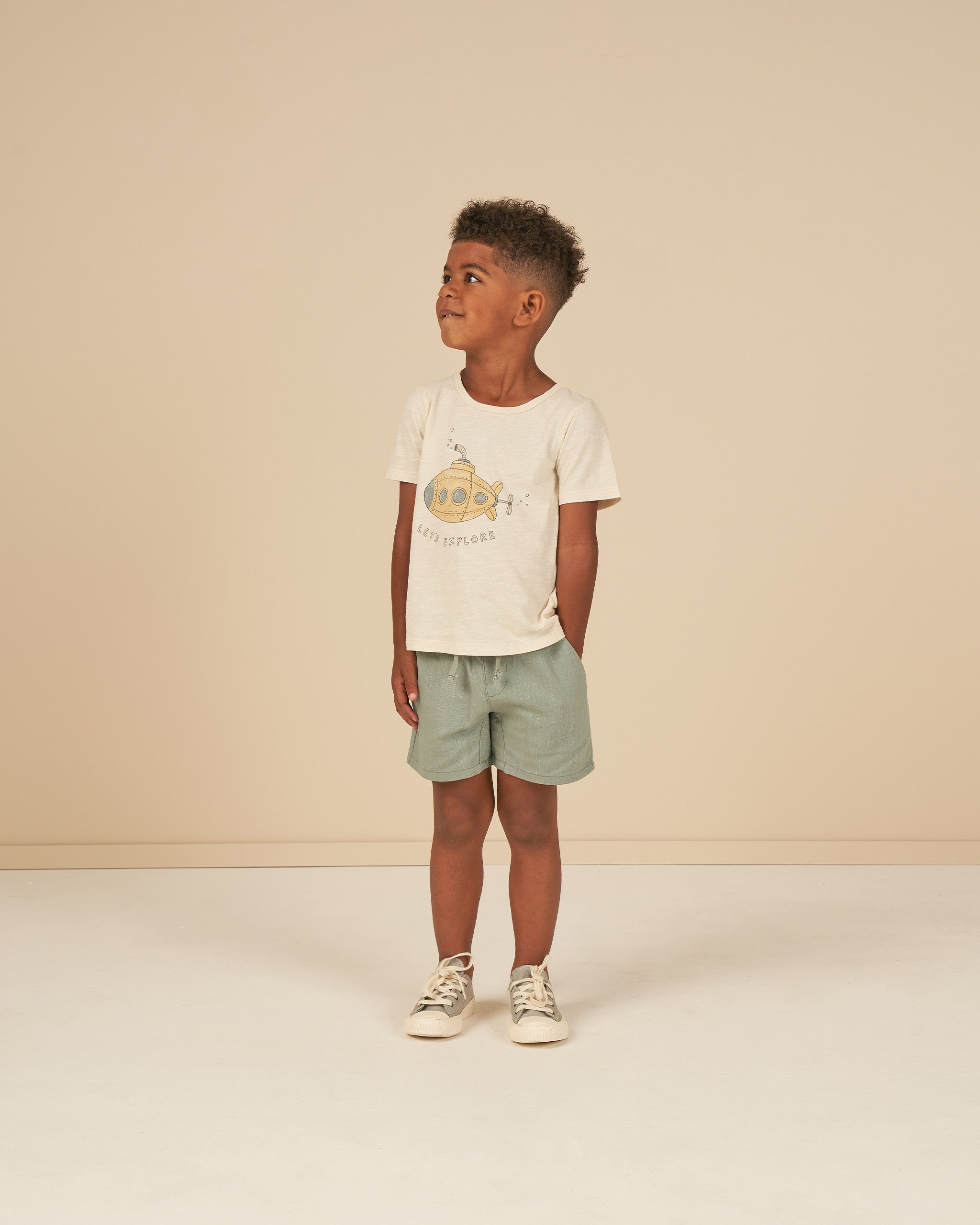 Basic Tee || Let's Explore - Rylee + Cru | Kids Clothes | Trendy Baby Clothes | Modern Infant Outfits |