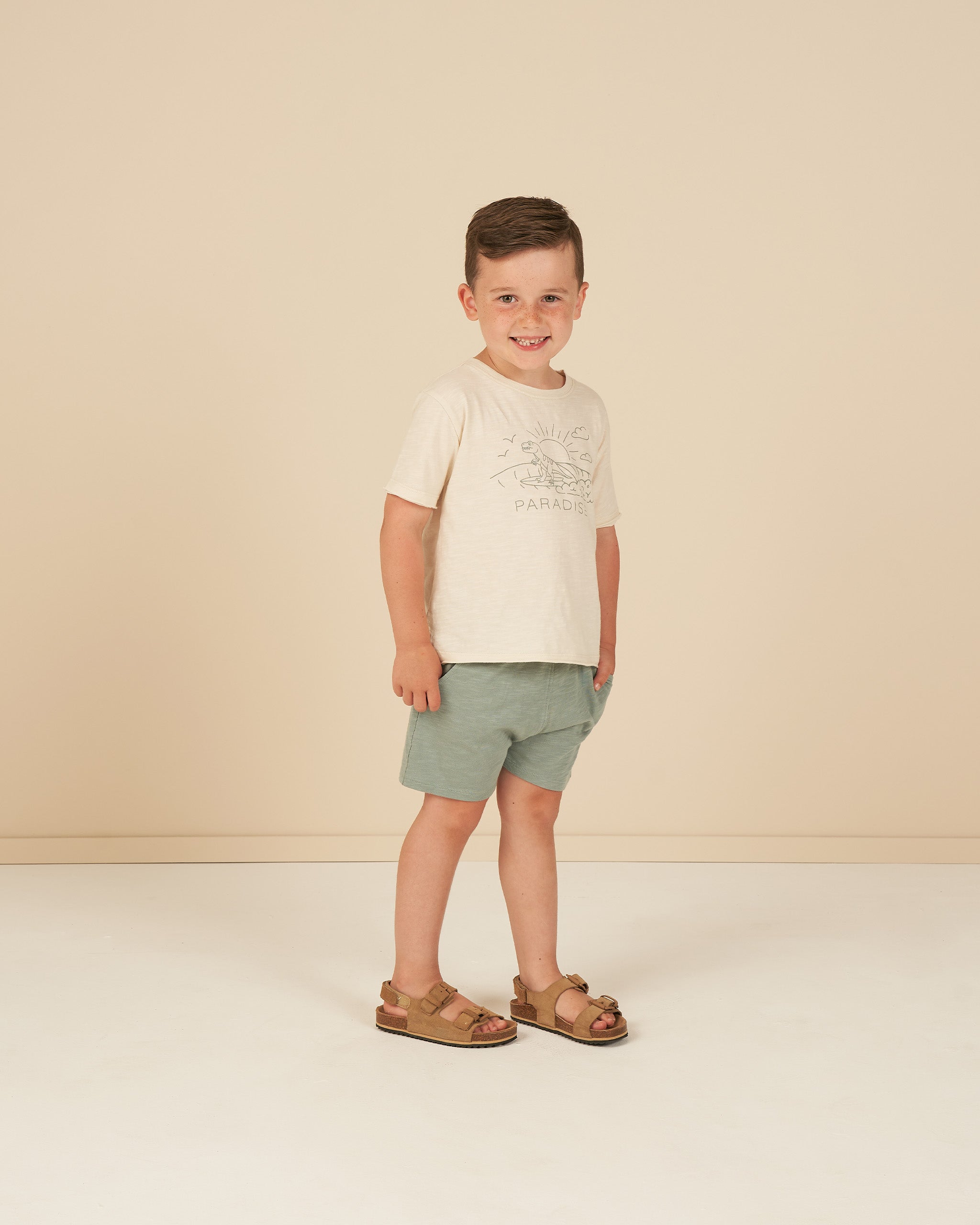 Raw Edge Tee || Paradise - Rylee + Cru | Kids Clothes | Trendy Baby Clothes | Modern Infant Outfits |