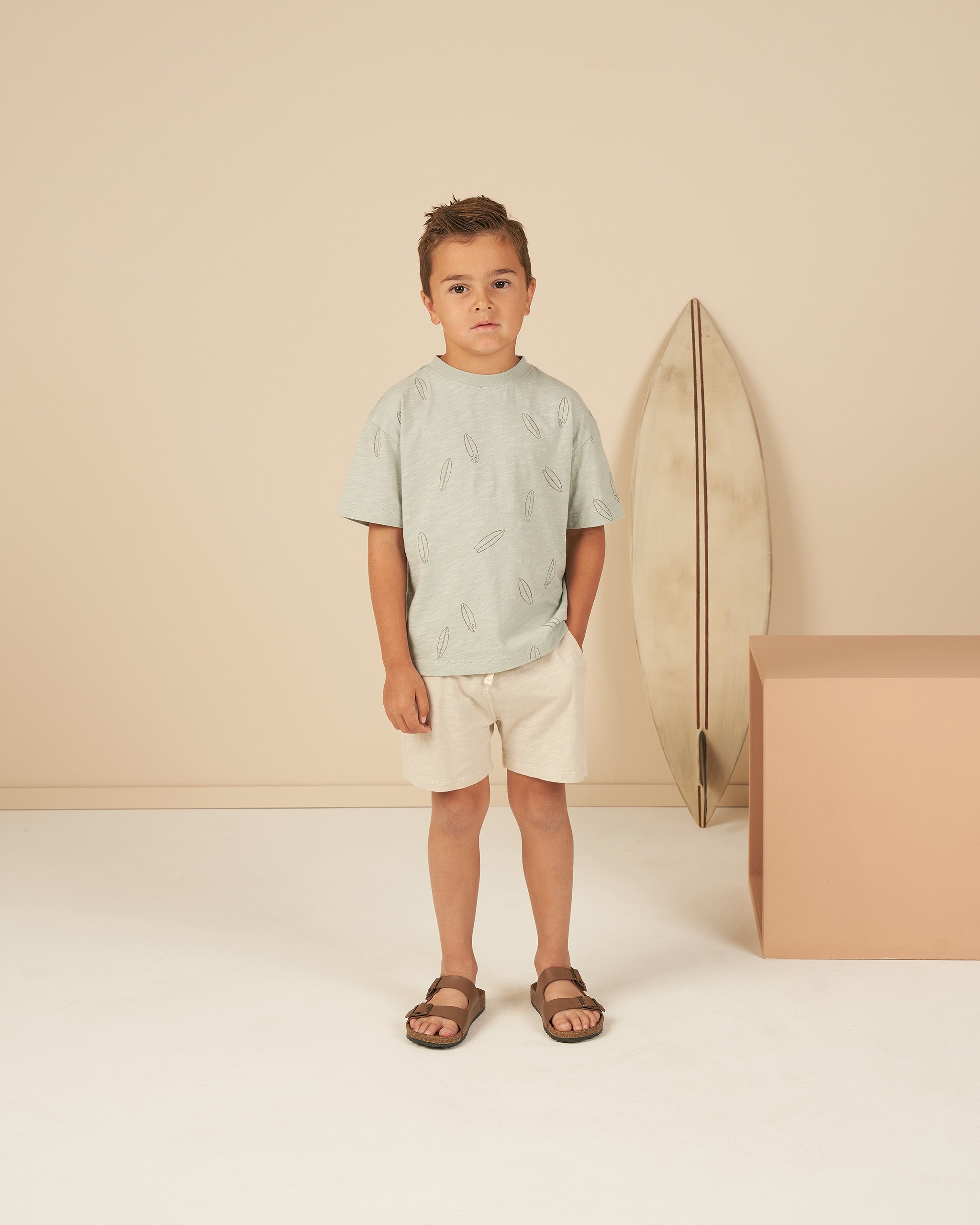 Relaxed Tee || Surfboard - Rylee + Cru | Kids Clothes | Trendy Baby Clothes | Modern Infant Outfits |