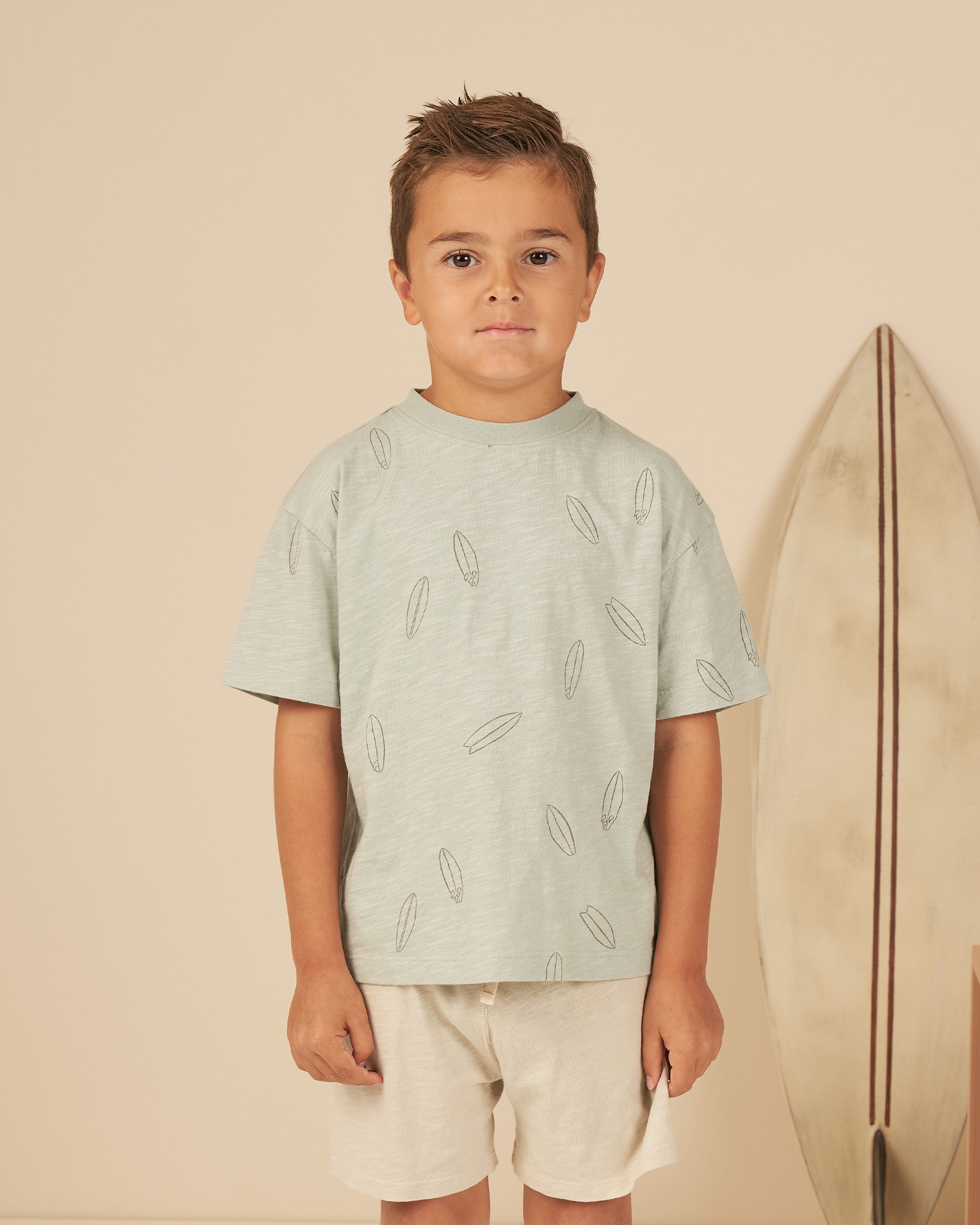 Relaxed Tee || Surfboard - Rylee + Cru | Kids Clothes | Trendy Baby Clothes | Modern Infant Outfits |