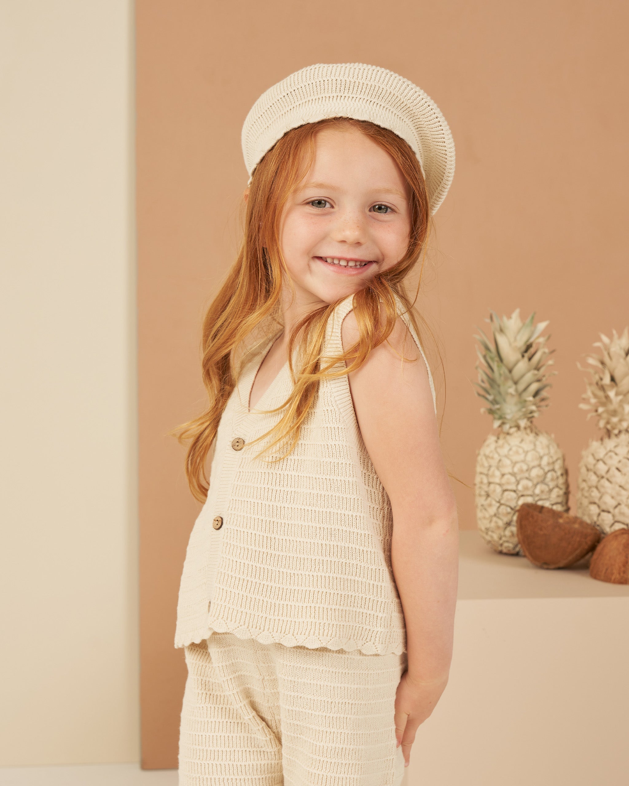 Knit Vest || Natural - Rylee + Cru | Kids Clothes | Trendy Baby Clothes | Modern Infant Outfits |