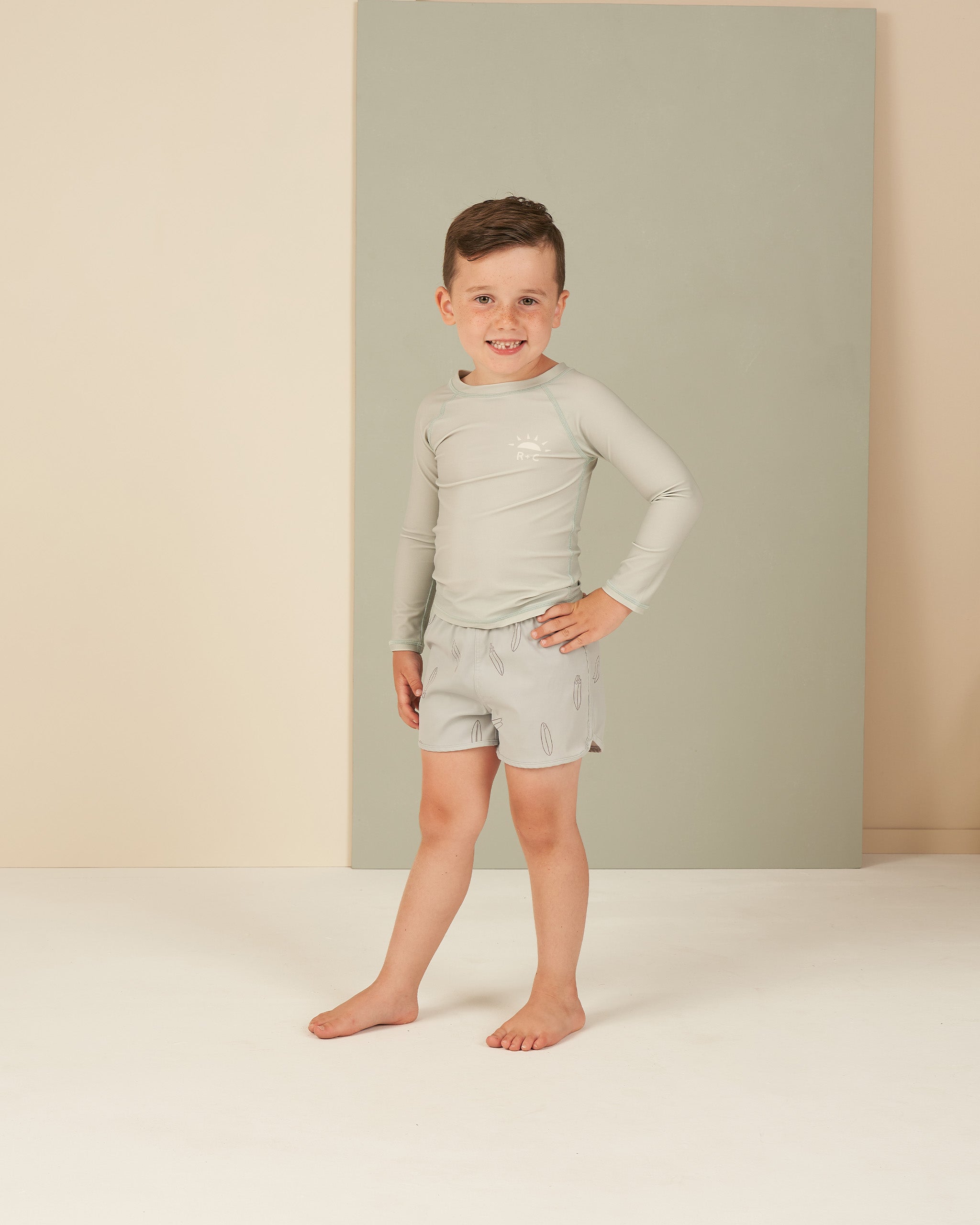 Swim Trunk || Surfboard - Rylee + Cru | Kids Clothes | Trendy Baby Clothes | Modern Infant Outfits |