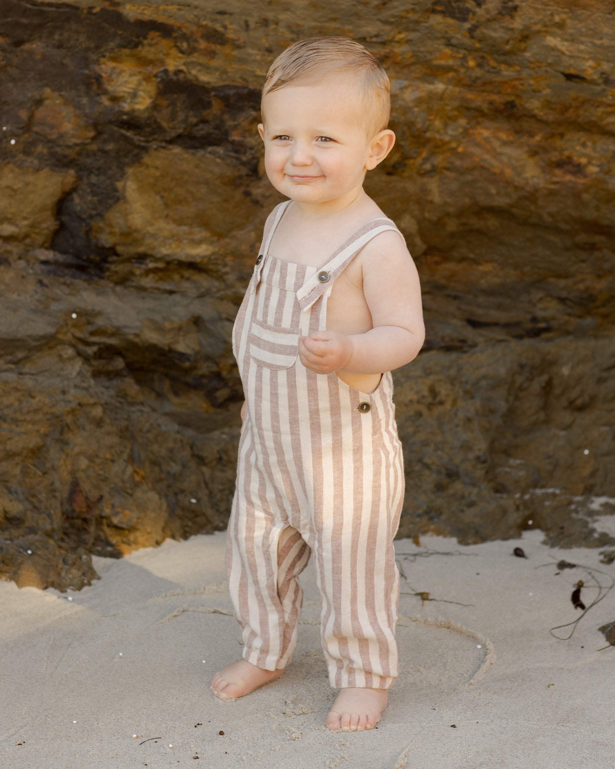Baby Overall || Clay Stripe