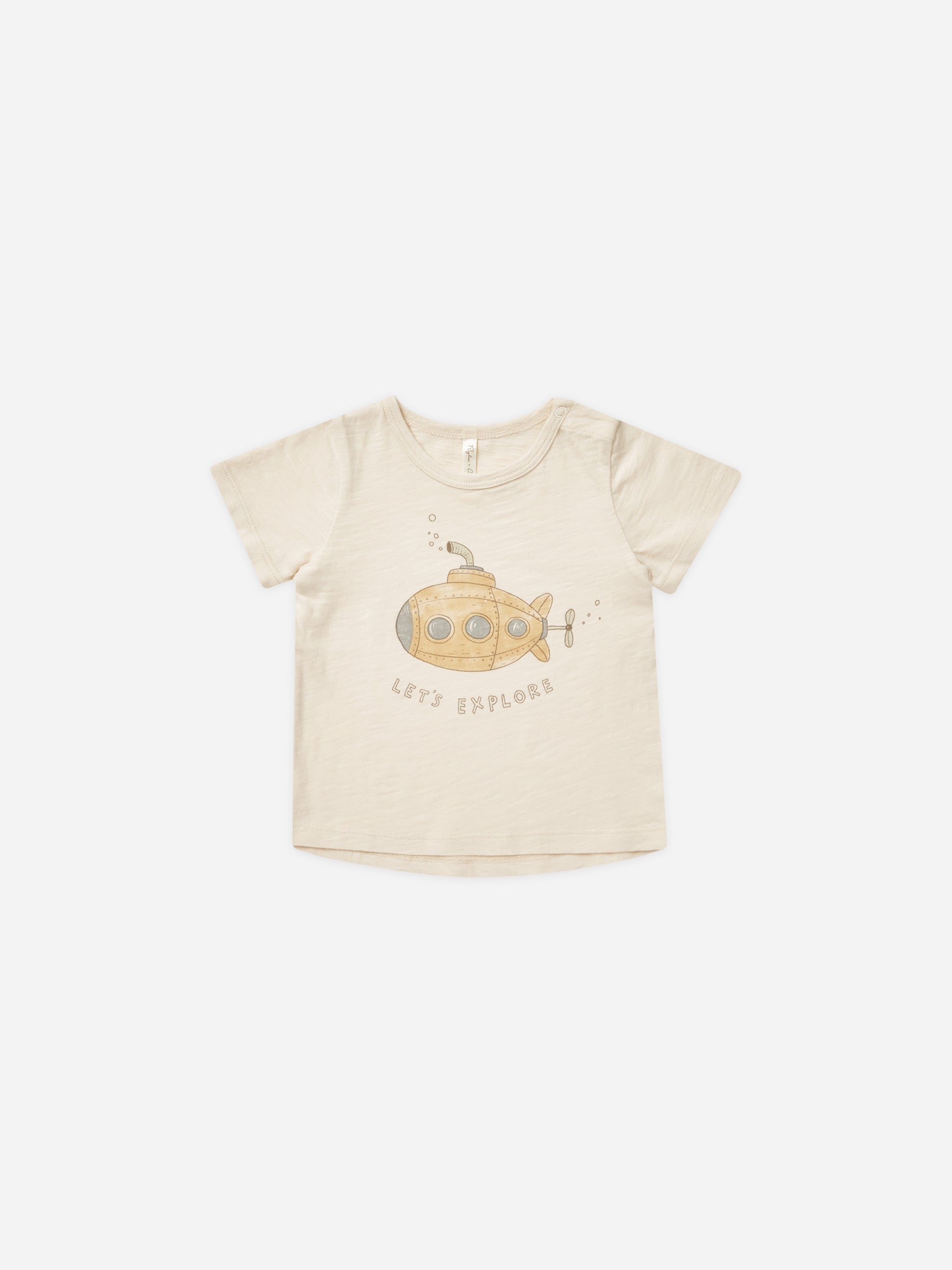 Basic Tee || Submarine - Rylee + Cru | Kids Clothes | Trendy Baby Clothes | Modern Infant Outfits |