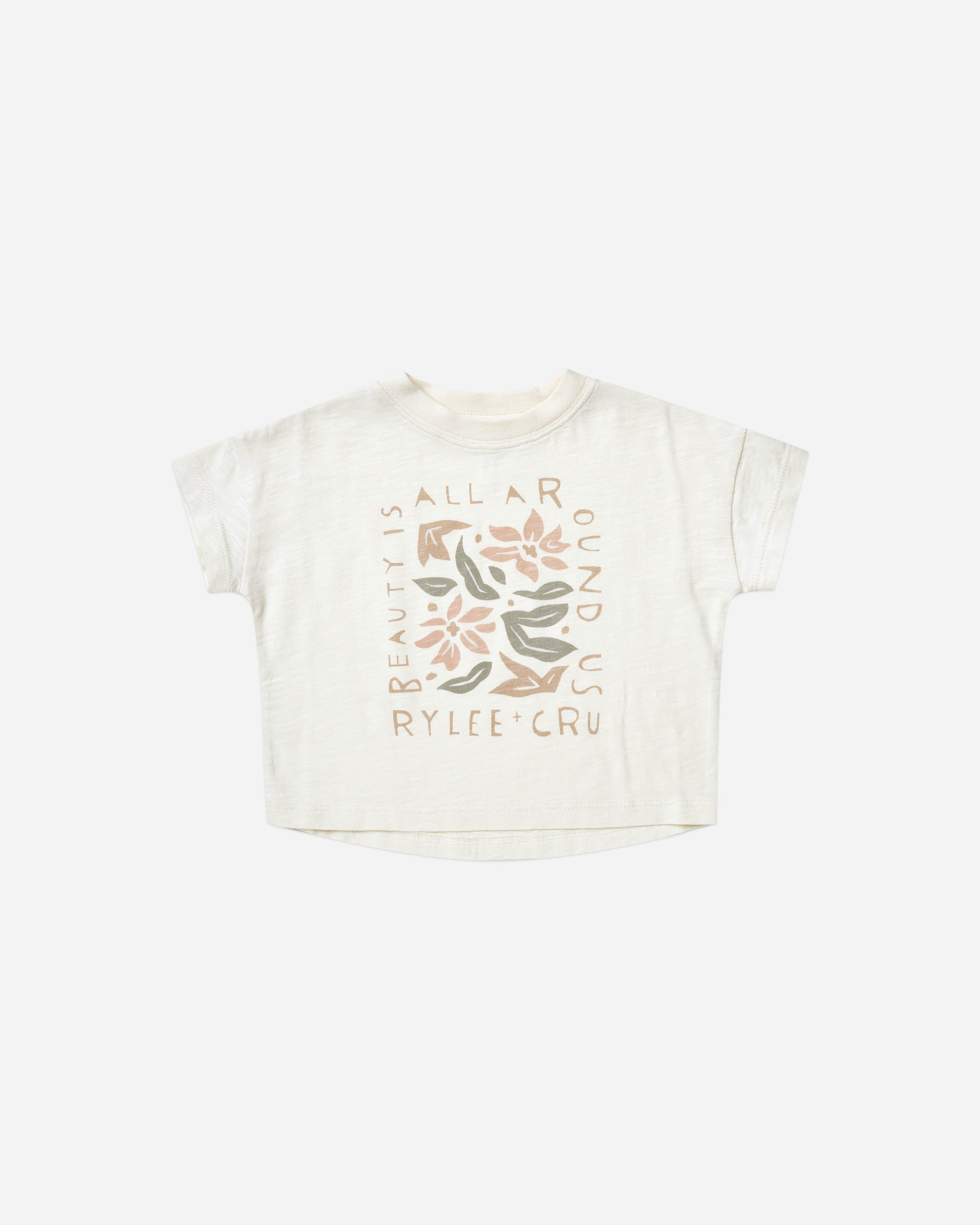 boxy tee || beauty - Rylee + Cru | Kids Clothes | Trendy Baby Clothes | Modern Infant Outfits |
