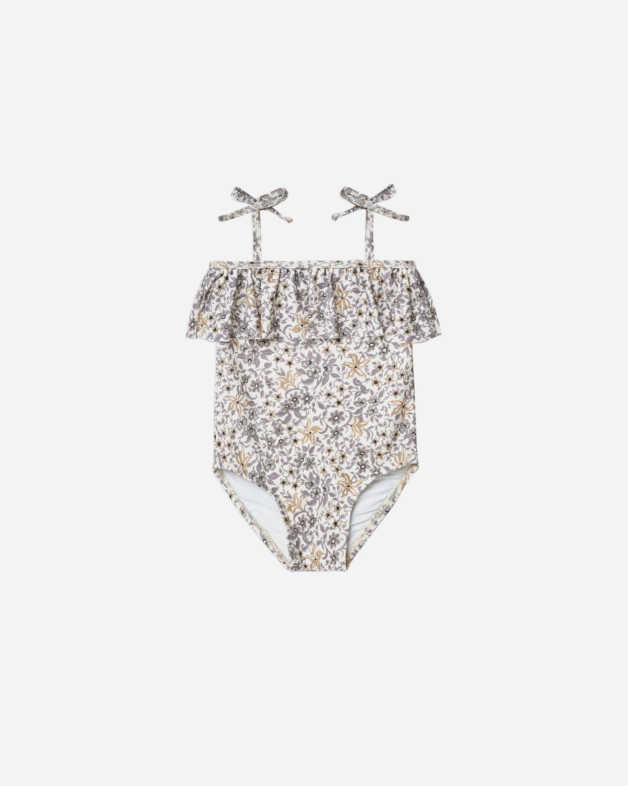 ruffle one-piece || blue floral - Rylee + Cru | Kids Clothes | Trendy Baby Clothes | Modern Infant Outfits |