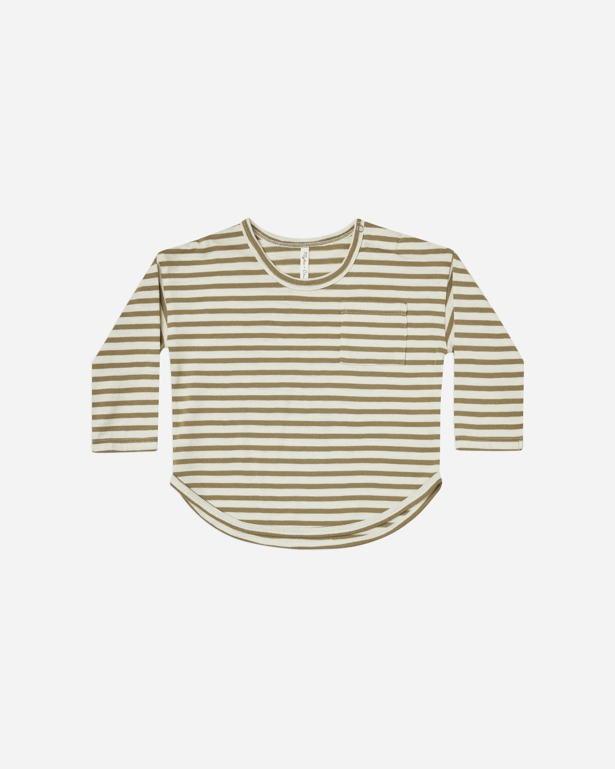 long sleeve tee || olive stripe - Rylee + Cru | Kids Clothes | Trendy Baby Clothes | Modern Infant Outfits |