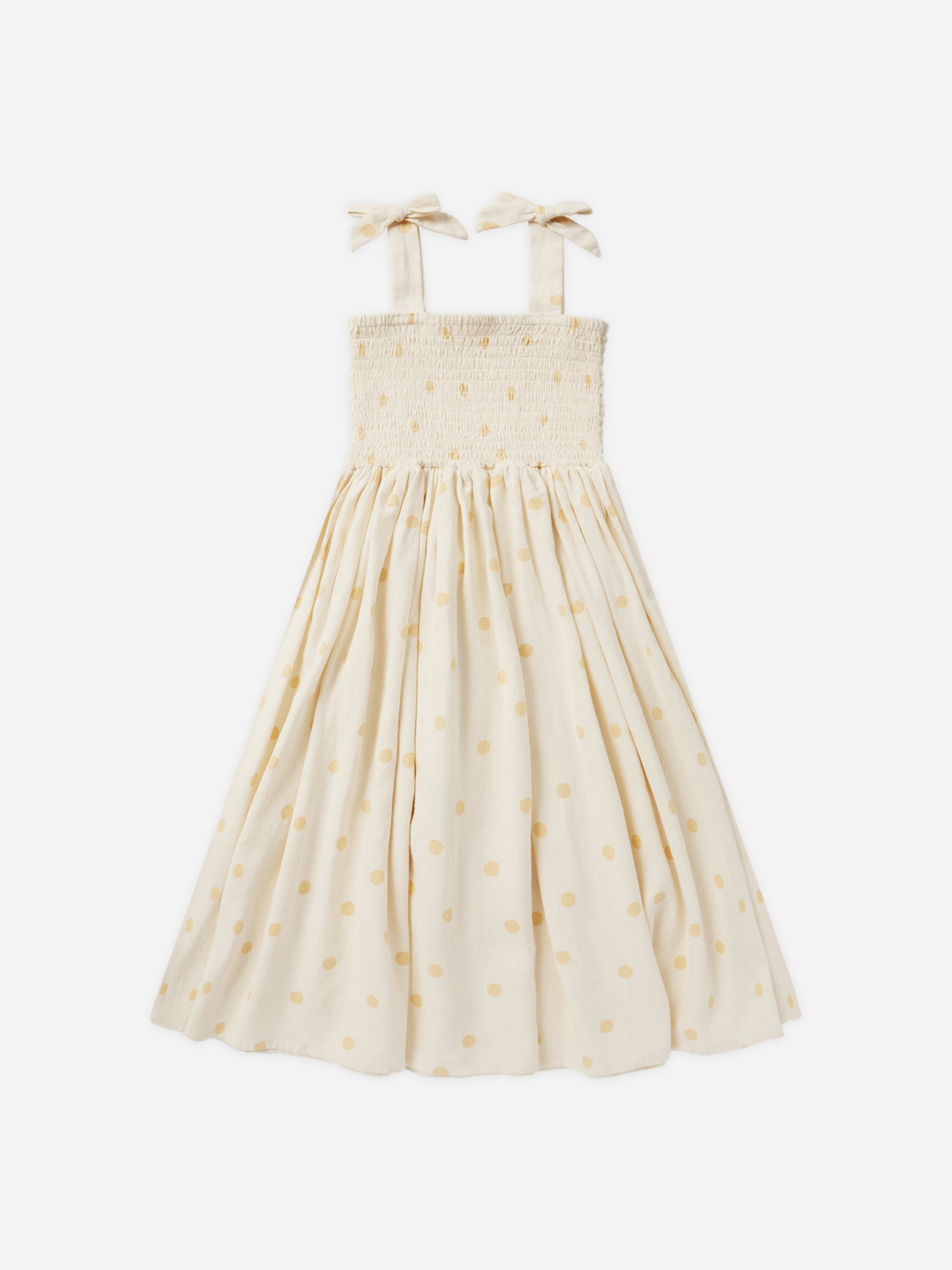 Ivy Dress || Yellow Polka Dot - Rylee + Cru | Kids Clothes | Trendy Baby Clothes | Modern Infant Outfits |