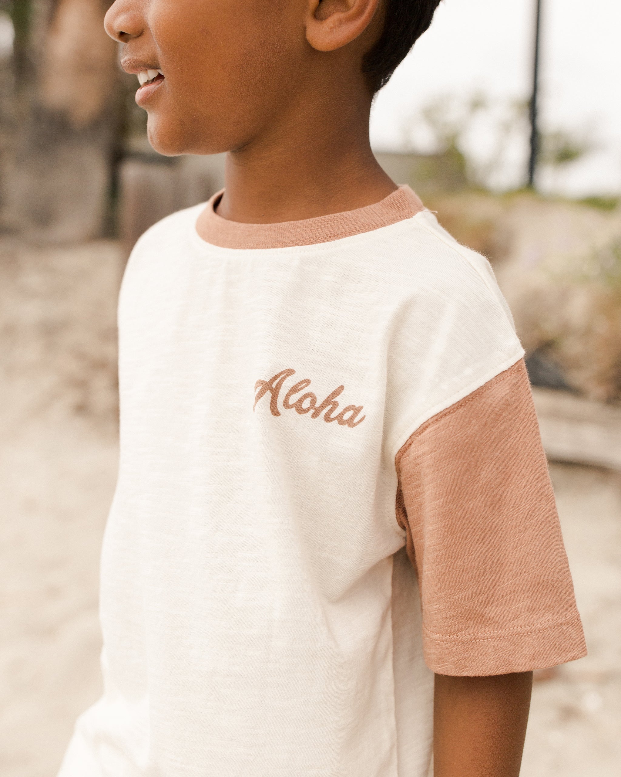 Contrast Short Sleeve Tee || Aloha