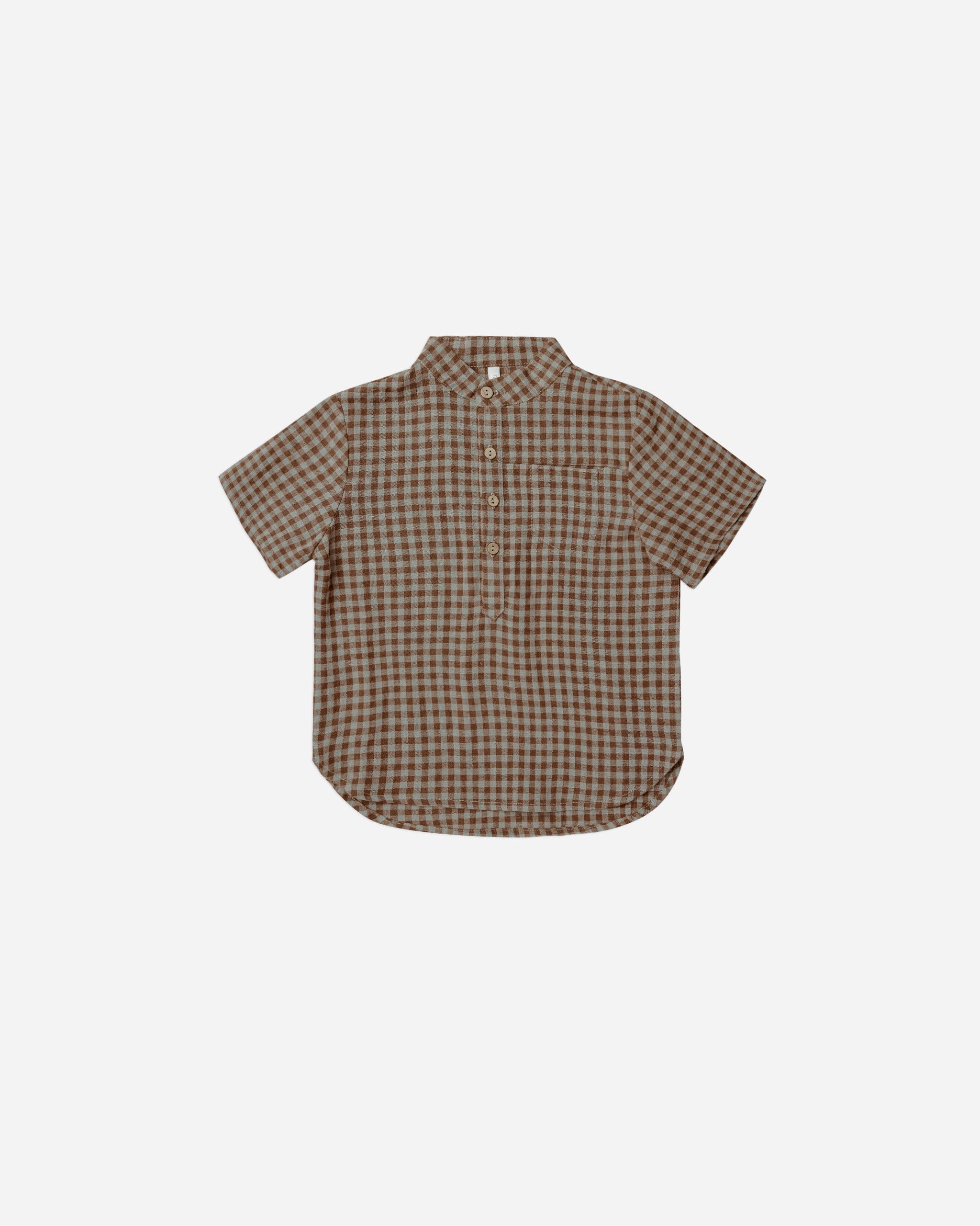 short sleeve mason shirt || gingham - Rylee + Cru | Kids Clothes | Trendy Baby Clothes | Modern Infant Outfits |